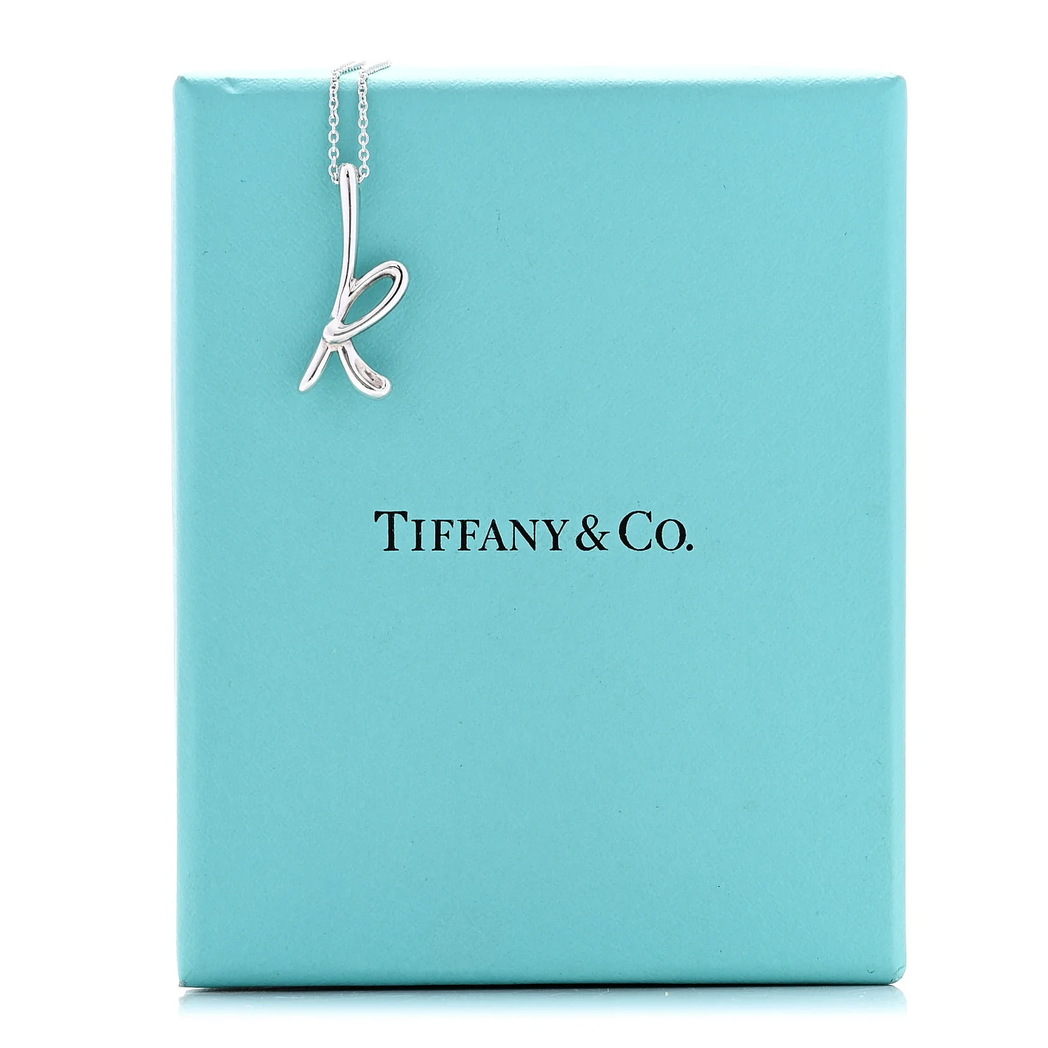 Sterling Silver Elsa Peretti Letter K Pendant Necklace - Image 6