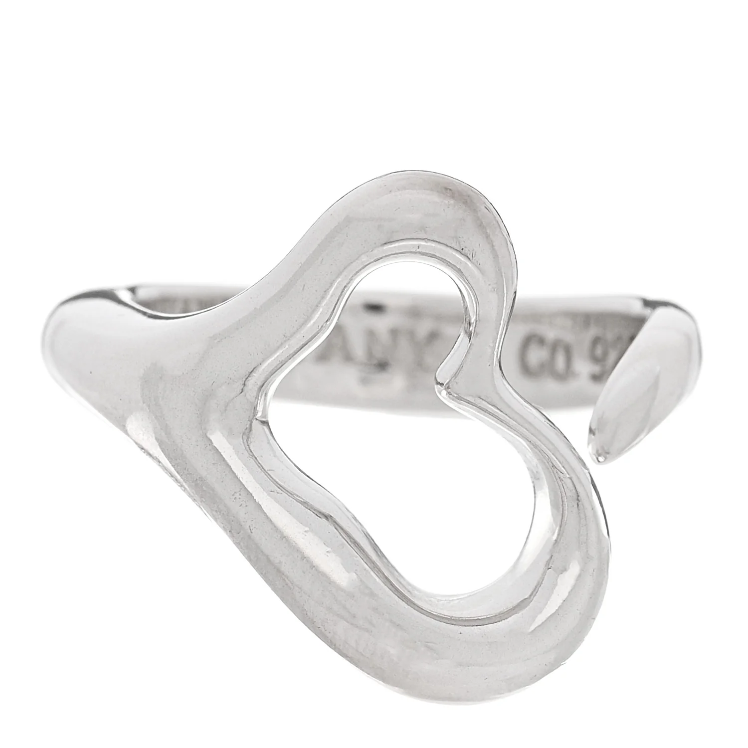 Sterling Silver Elsa Peretti Open Heart Ring 47 4