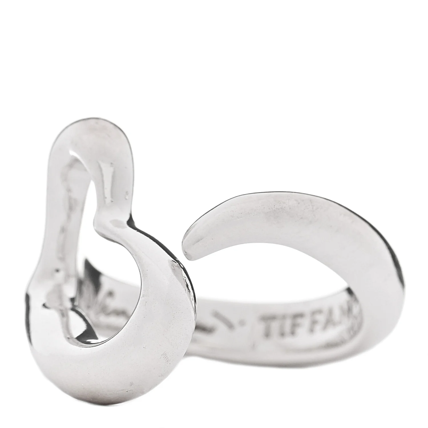 Sterling Silver Elsa Peretti Open Heart Ring 47 4 - Image 5