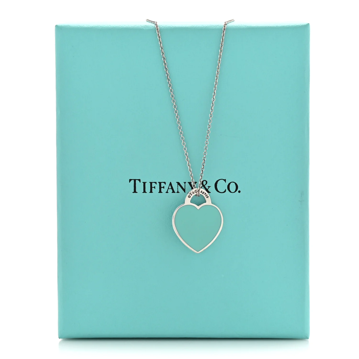 Sterling Silver Enamel Small Return to Tiffany Heart Pendant Necklace Blue - Image 7