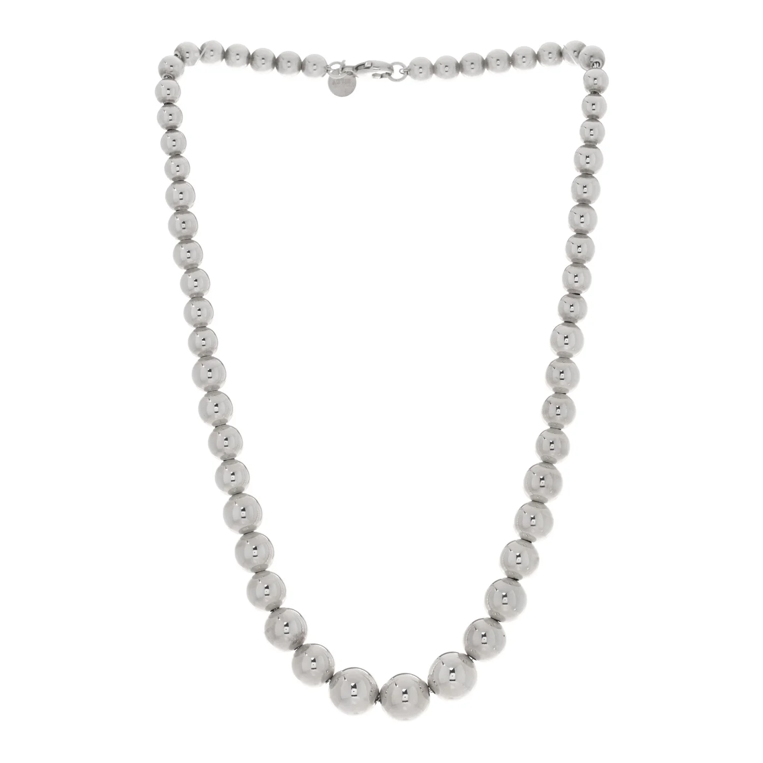 Sterling Silver Hardwear Graduated Ball Necklace - Image 3