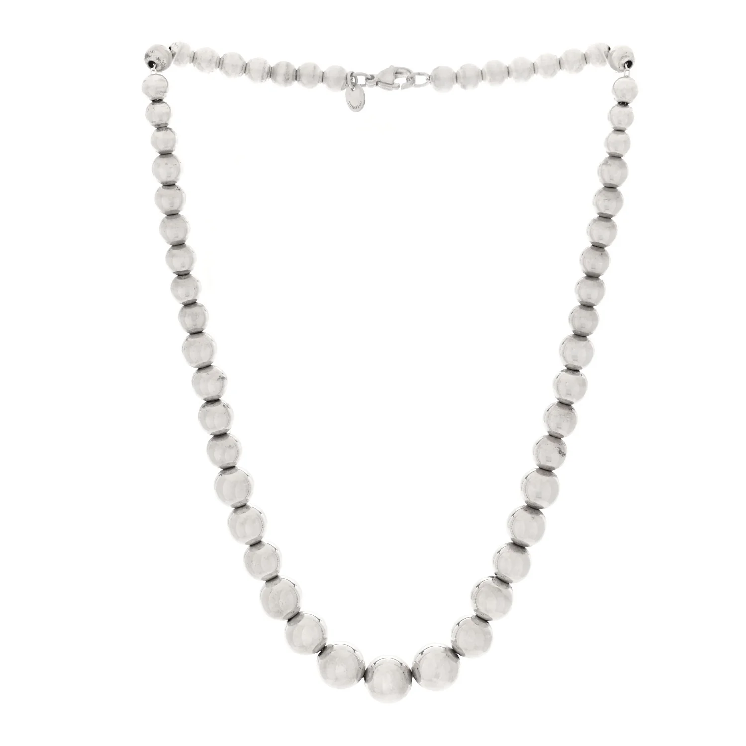 Sterling Silver Hardwear Graduated Ball Necklace - Image 3