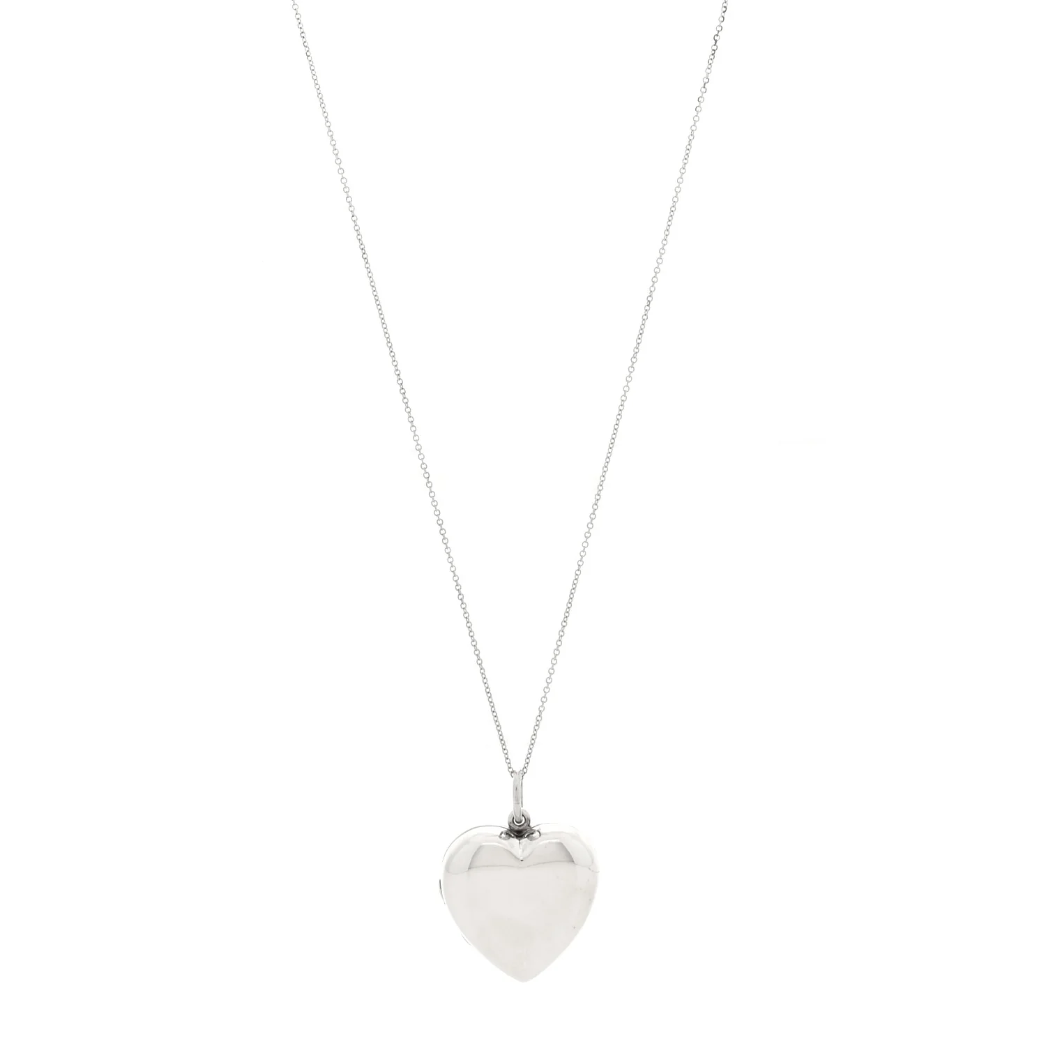 Sterling Silver Heart Locket Pendant Necklace