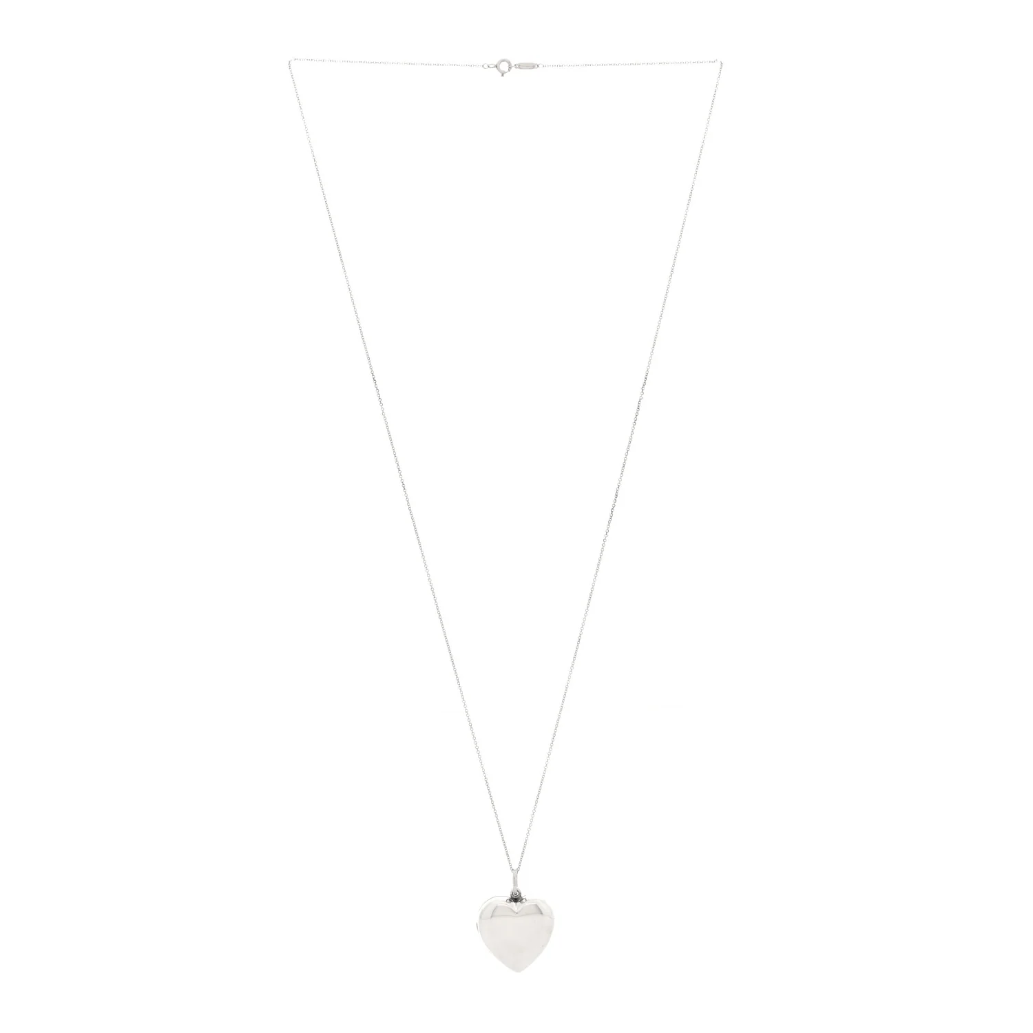 Sterling Silver Heart Locket Pendant Necklace - Image 2