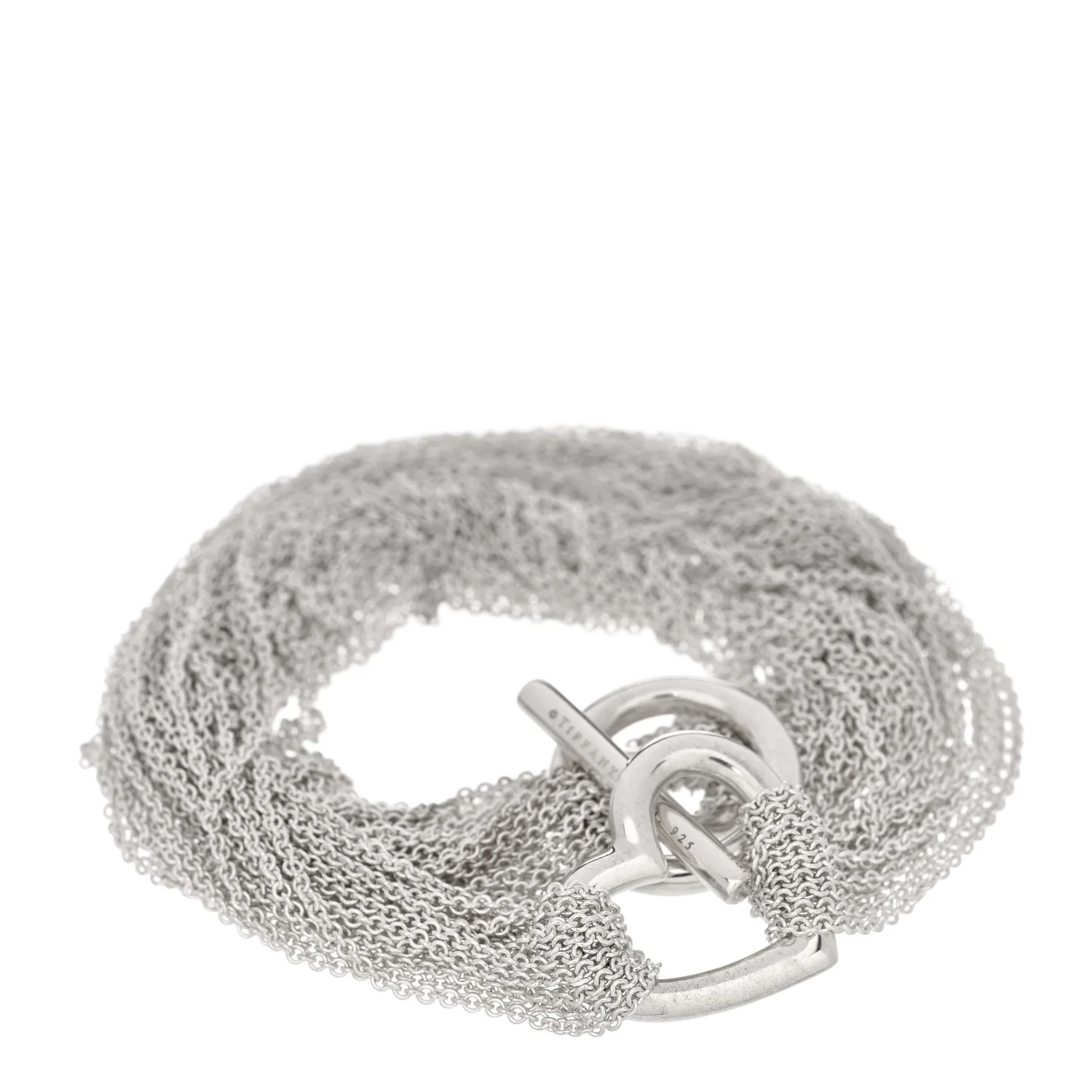 Sterling Silver Heart Mesh Necklace