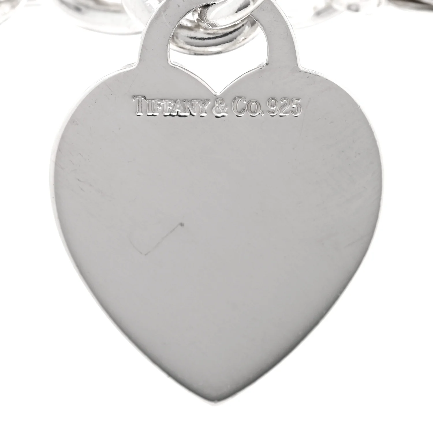 Sterling Silver Heart Tag Charm Bracelet - Image 3