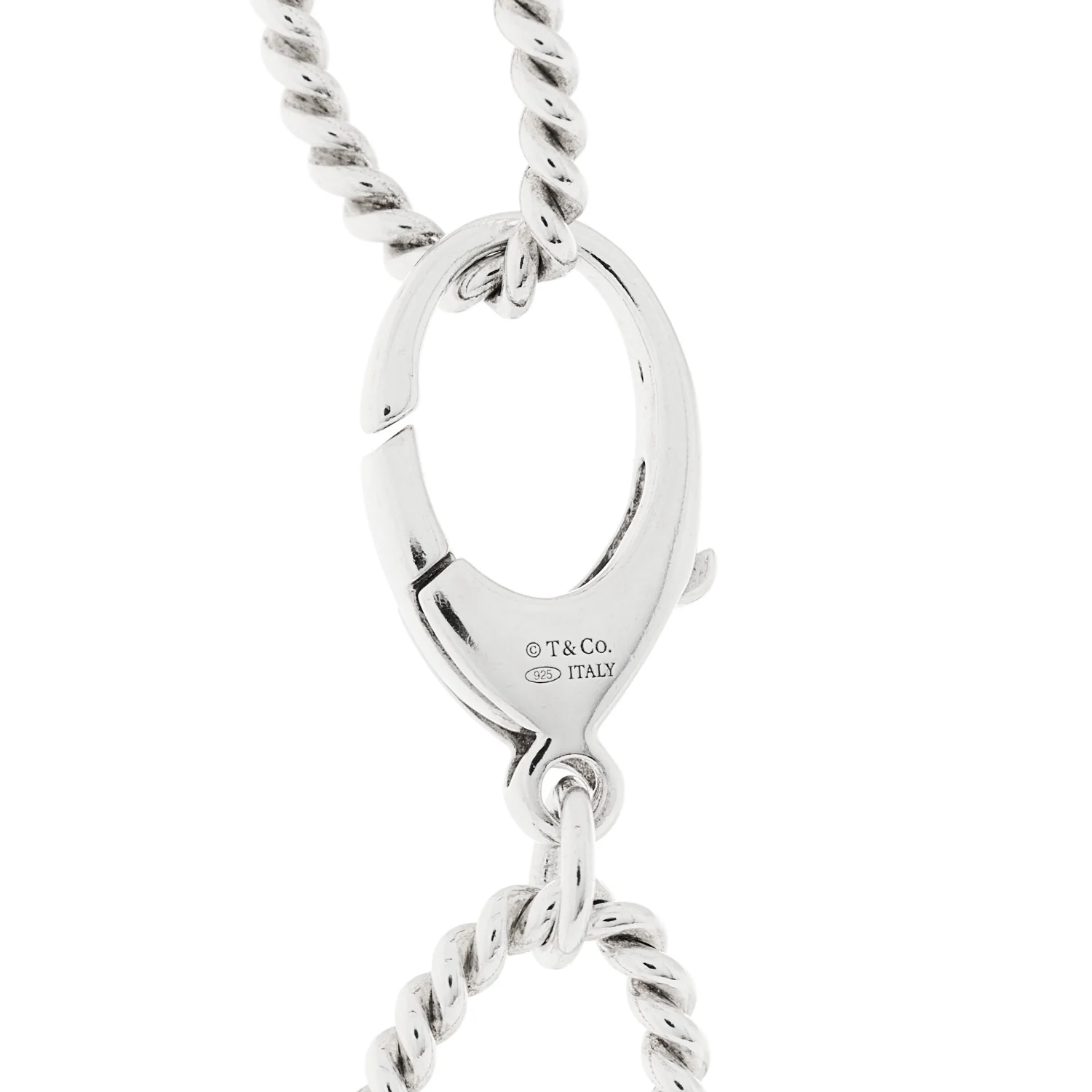 Sterling Silver Oval Twist Link Necklace - Image 4