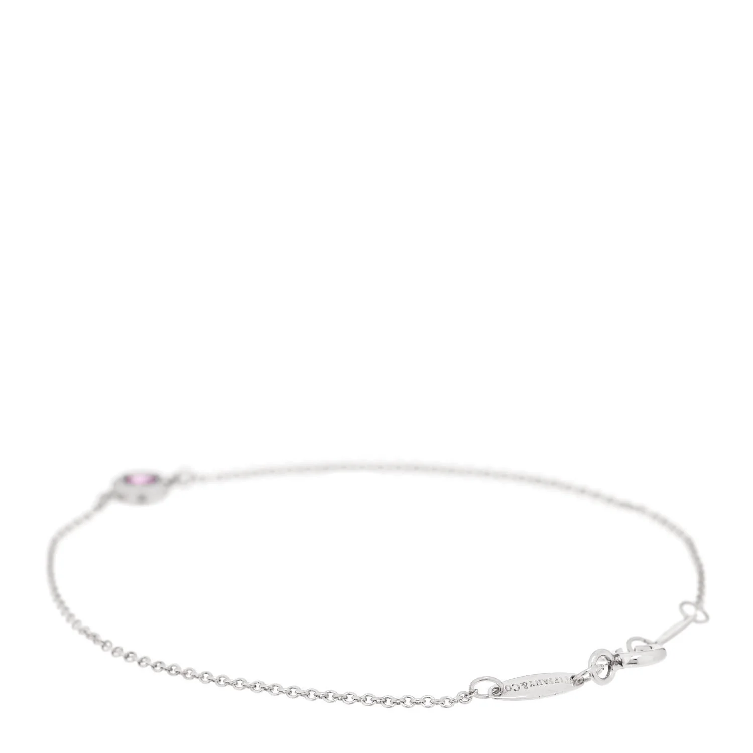 Sterling Silver Pink Sapphire Elsa Peretti Color By The Yard Bracelet - Image 2