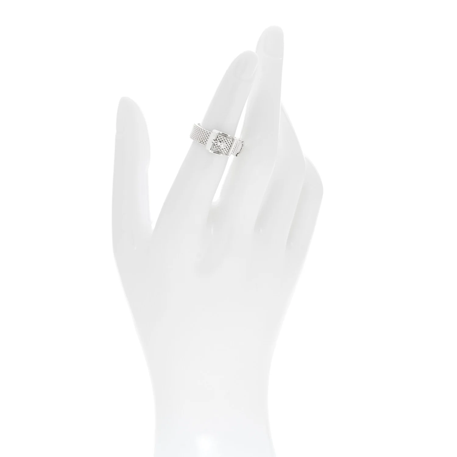 Sterling Silver Somerset Mesh Buckle Ring 47 4.25 - Image 2