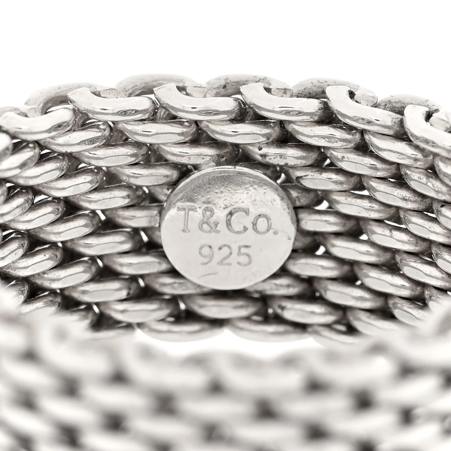Sterling Silver Somerset Mesh Ring 60 9 - Image 4