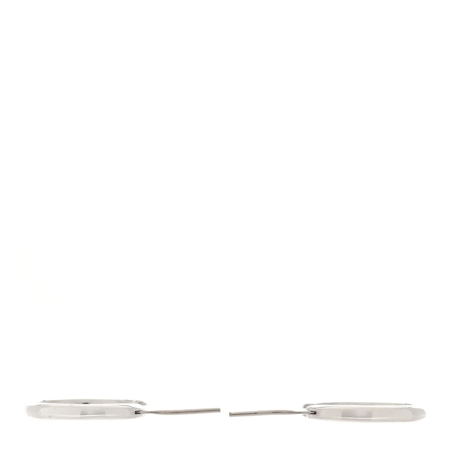 Sterling Silver Square Cushion Hoop Earrings - Image 3