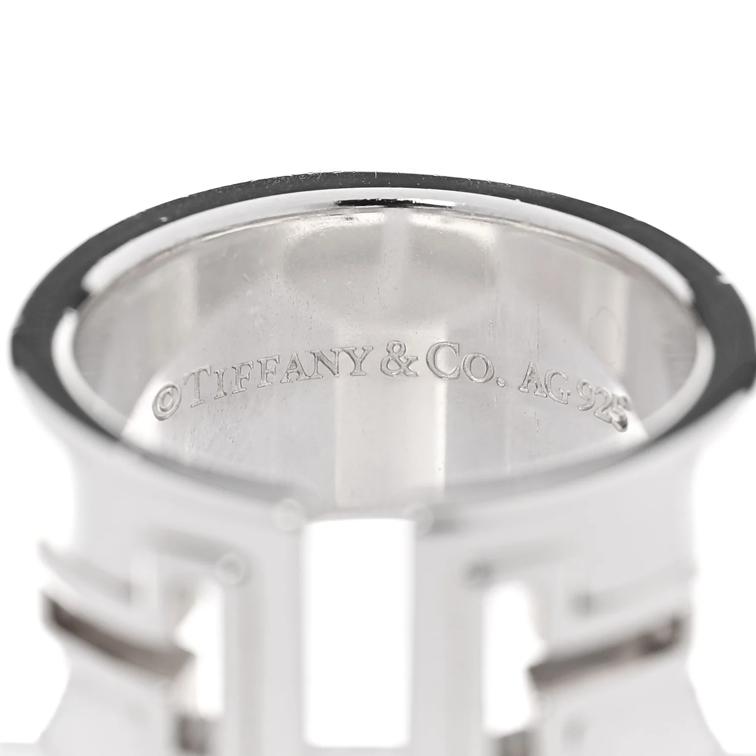 Sterling Silver T Cutout Ring 50 5.25 - Image 4