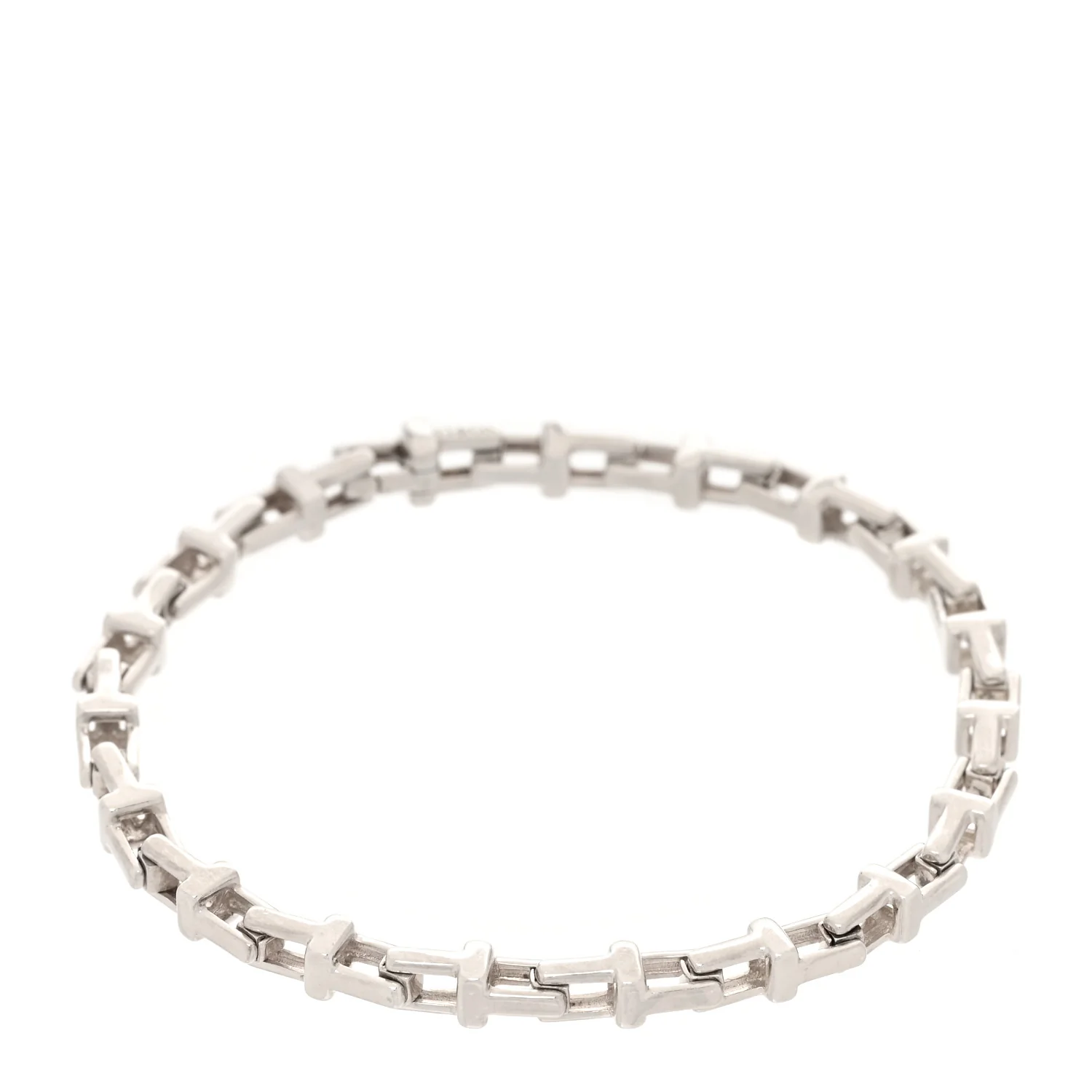 Sterling Silver T Link Chain Bracelet