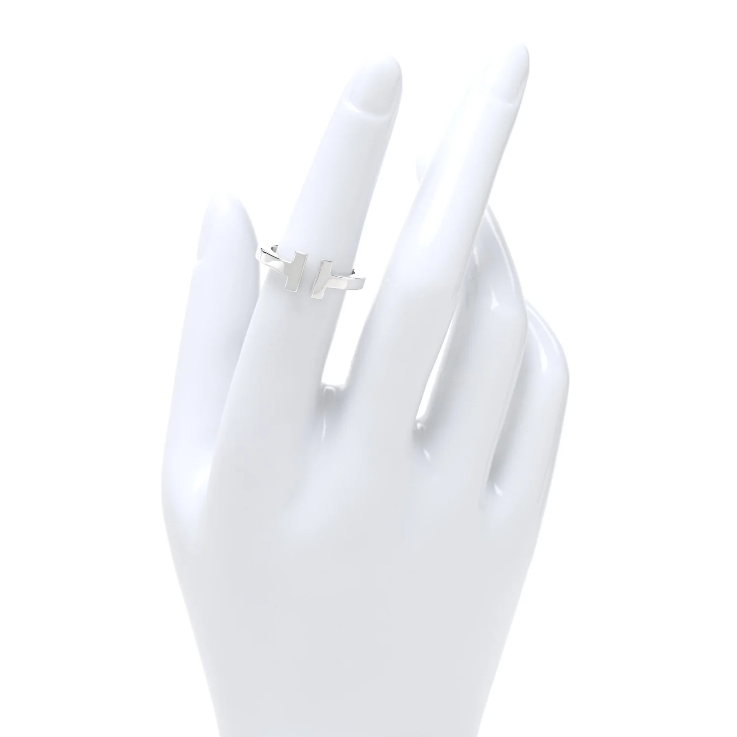 Sterling Silver T Square Ring 52 6 - Image 2