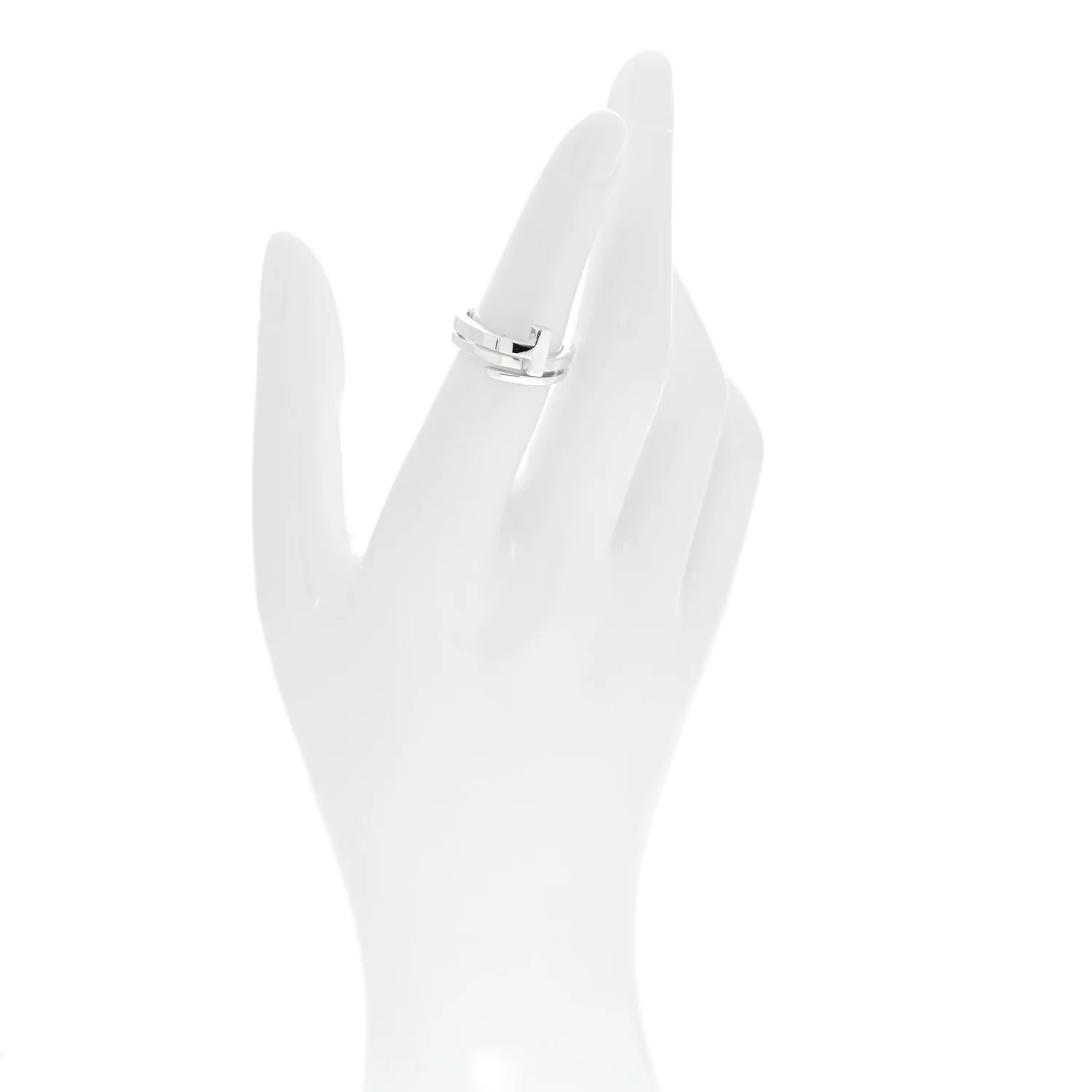 Sterling Silver T Square Wrap Ring 50 5.25 - Image 2