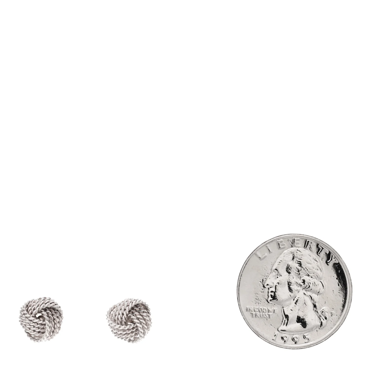 Sterling Silver Twist Knot Earrings - Image 2