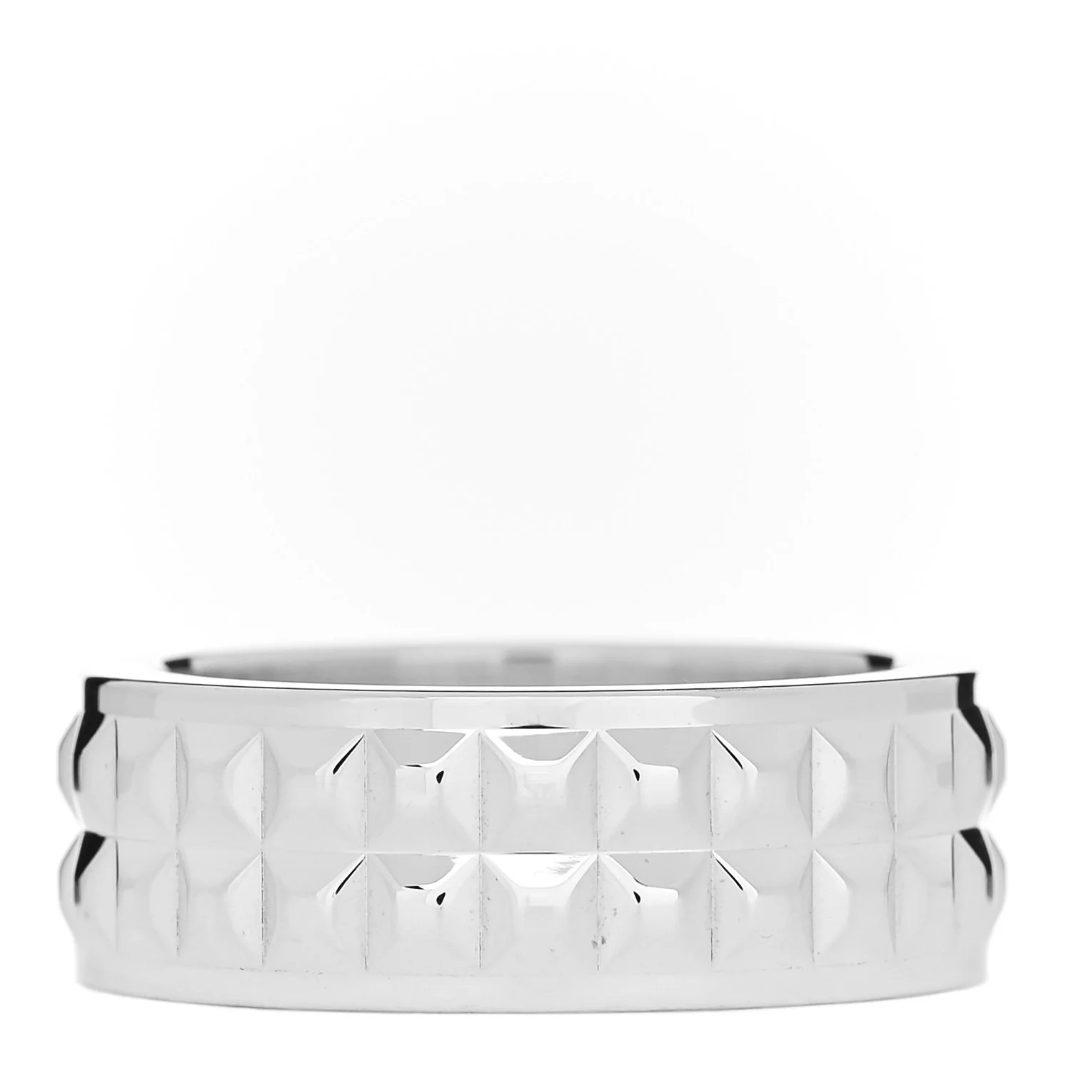 Sterling Silver Two Row Diamond Point Band Ring 59 8.75
