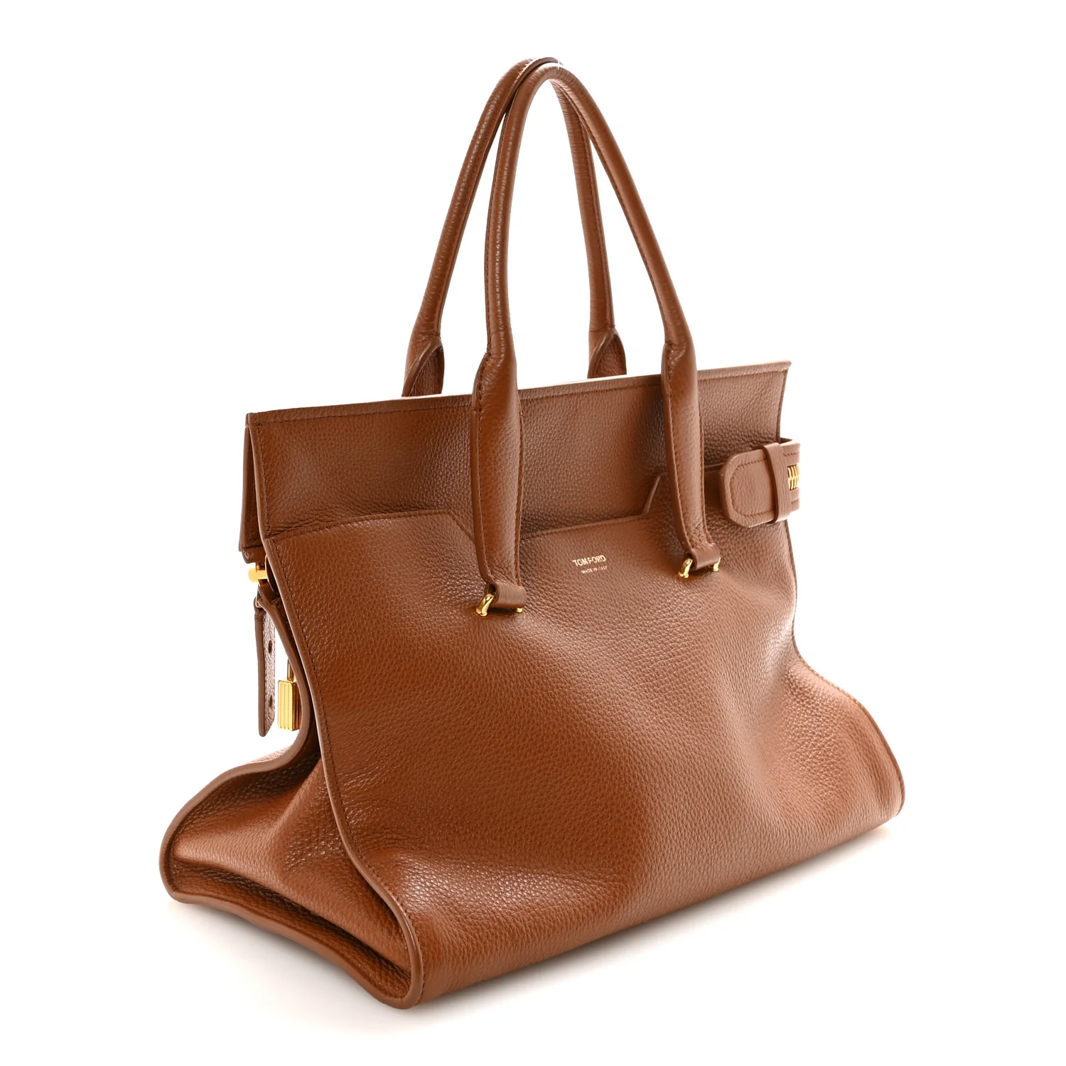 Grained Calfskin Tote Tobacco - Image 3