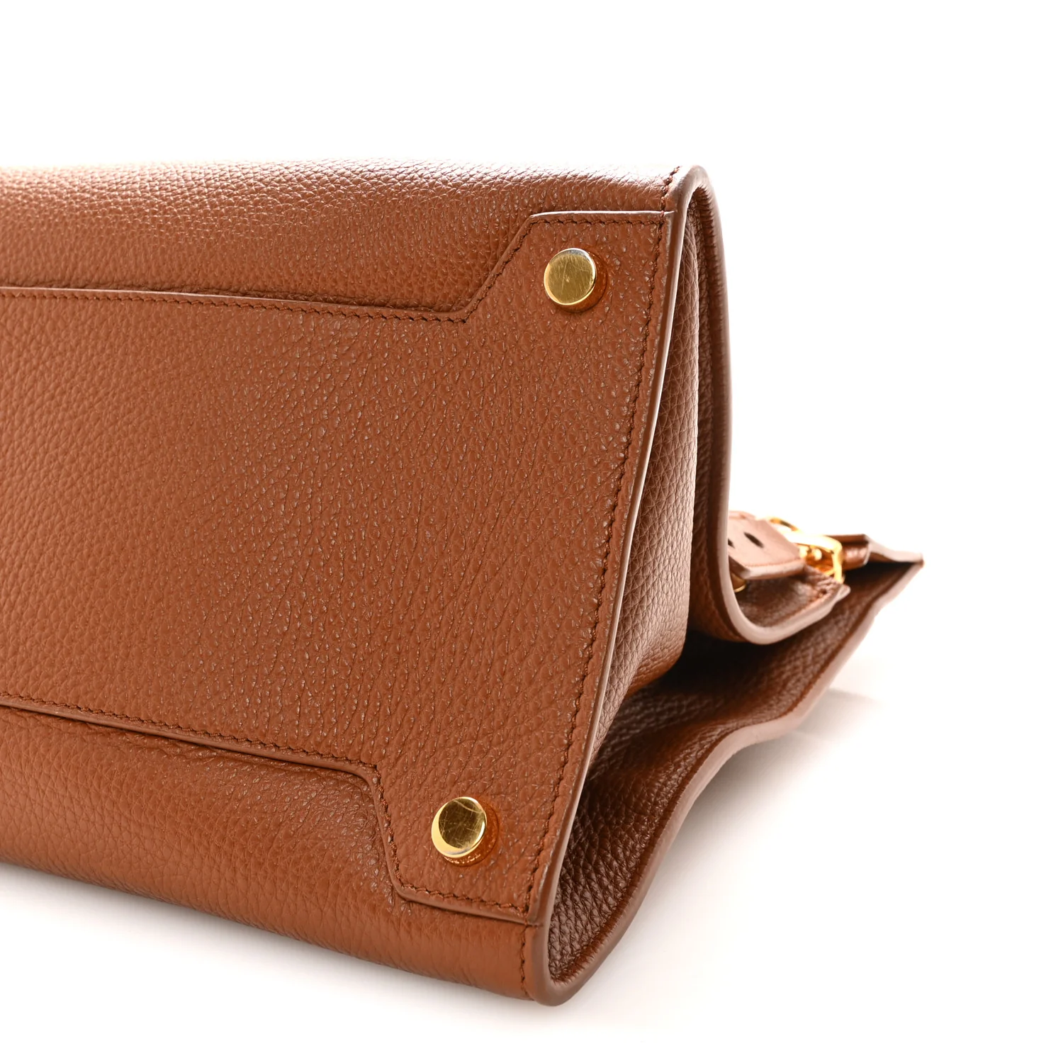 Grained Calfskin Tote Tobacco - Image 9