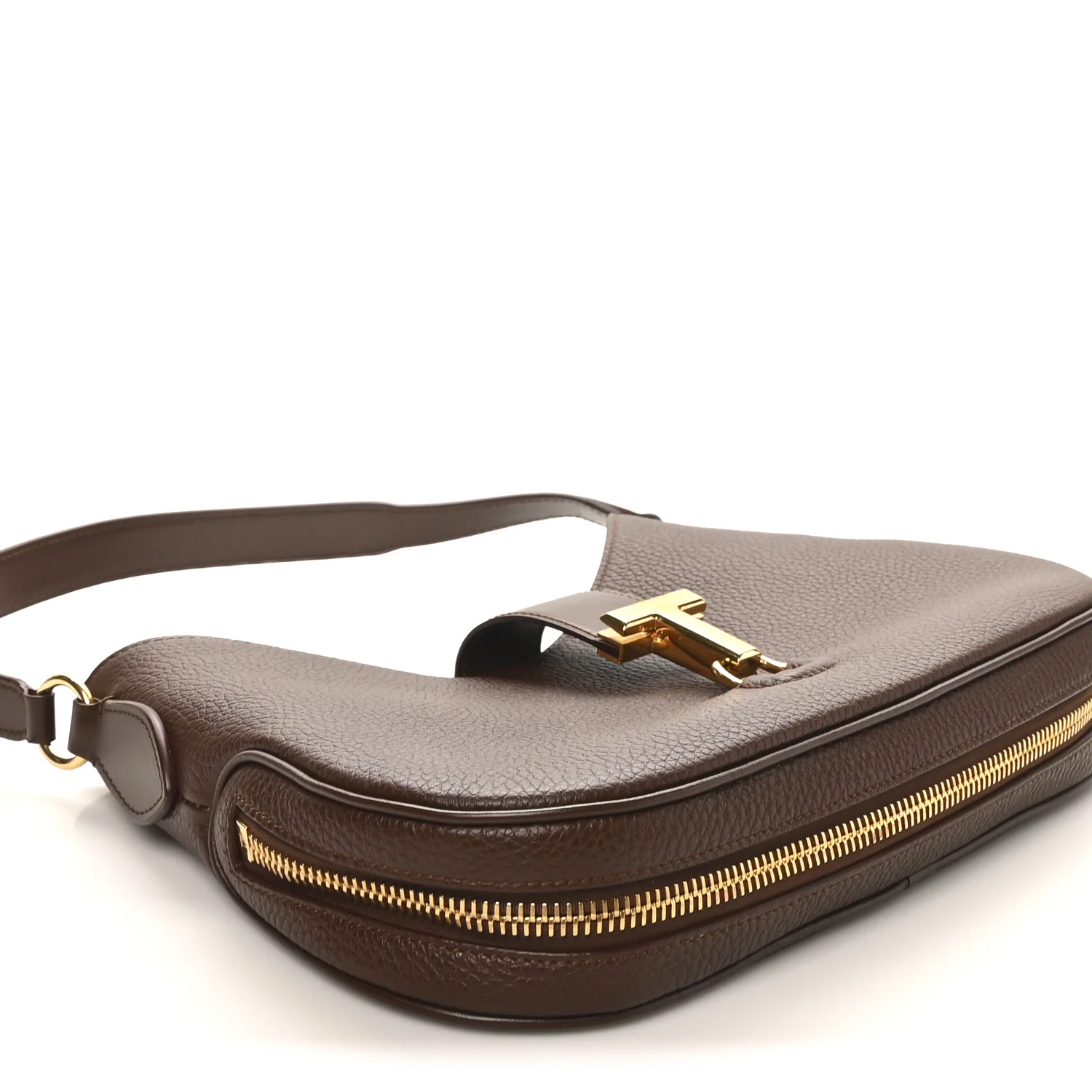 Pebbled Calfskin Monarch Hobo Bag Saddle Brown - Image 4