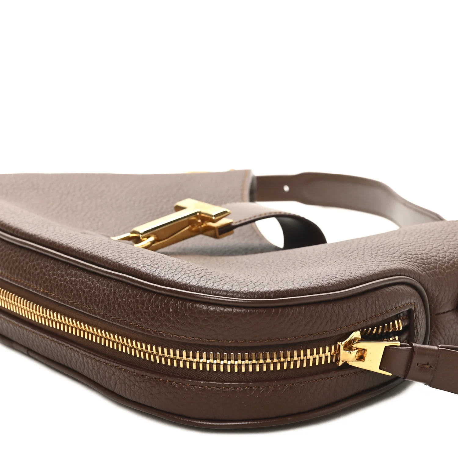 Pebbled Calfskin Monarch Hobo Bag Saddle Brown - Image 9