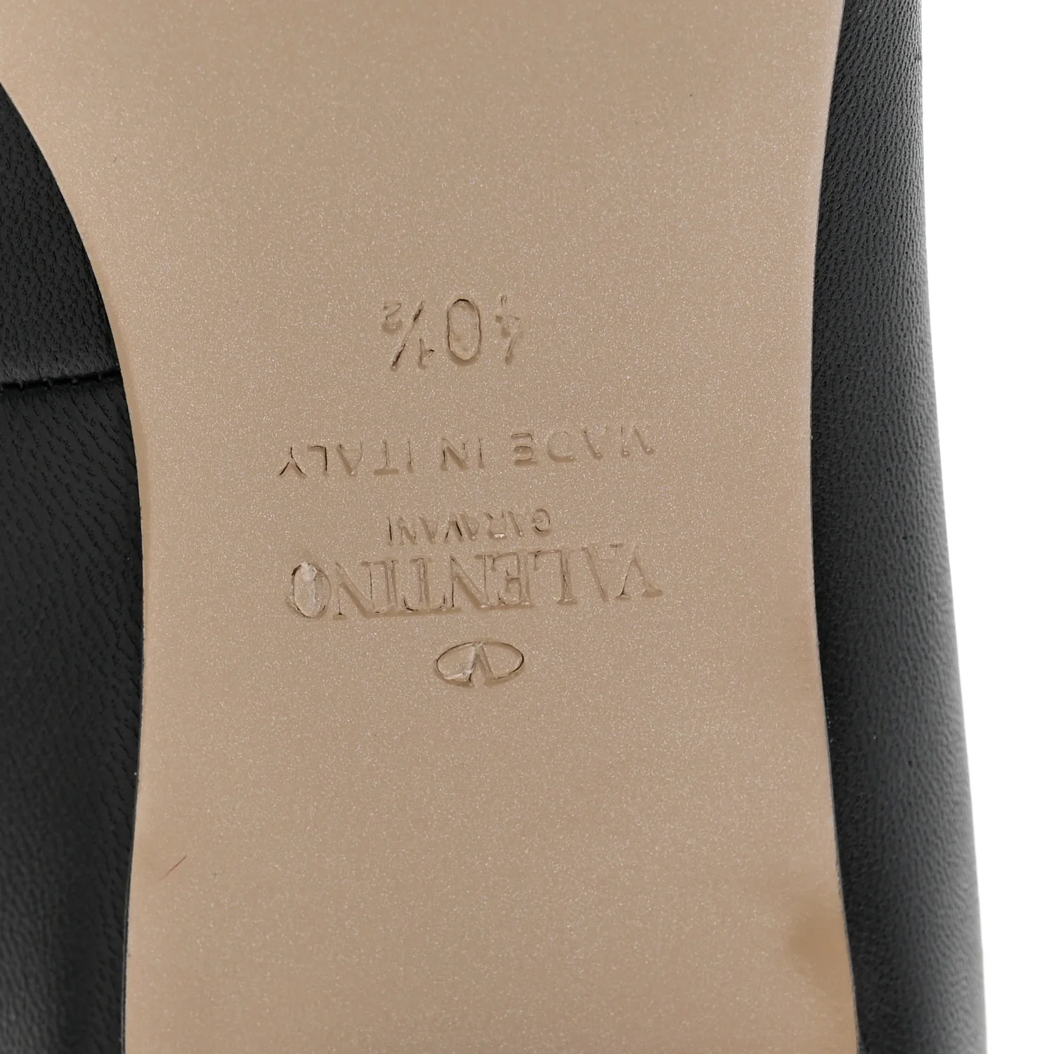 Calfskin Ballerina Ankle Strap Flats 40.5 Black - Image 7