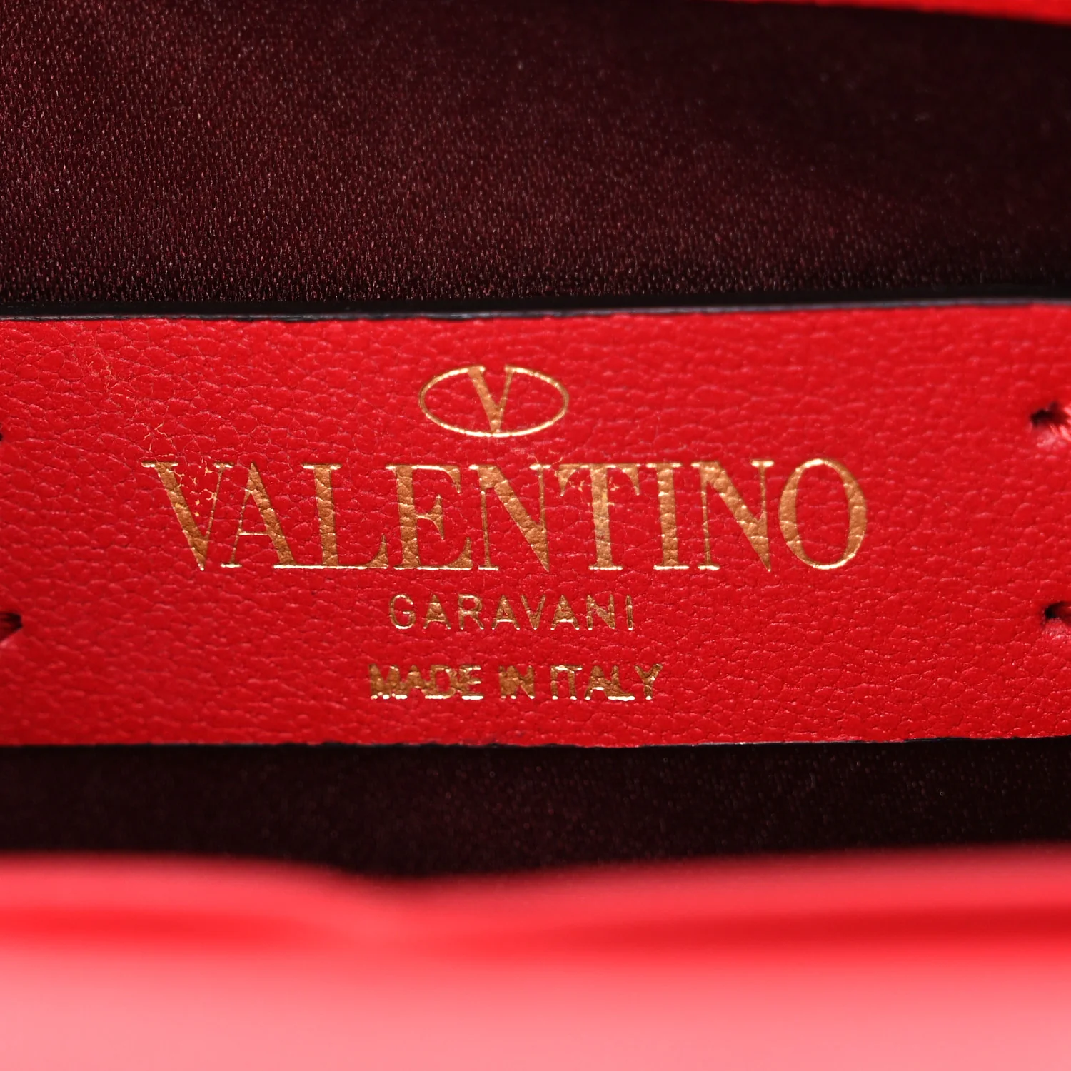 Calfskin Love Lab Go Logo Chain Pouch Rouge Pur - Image 5