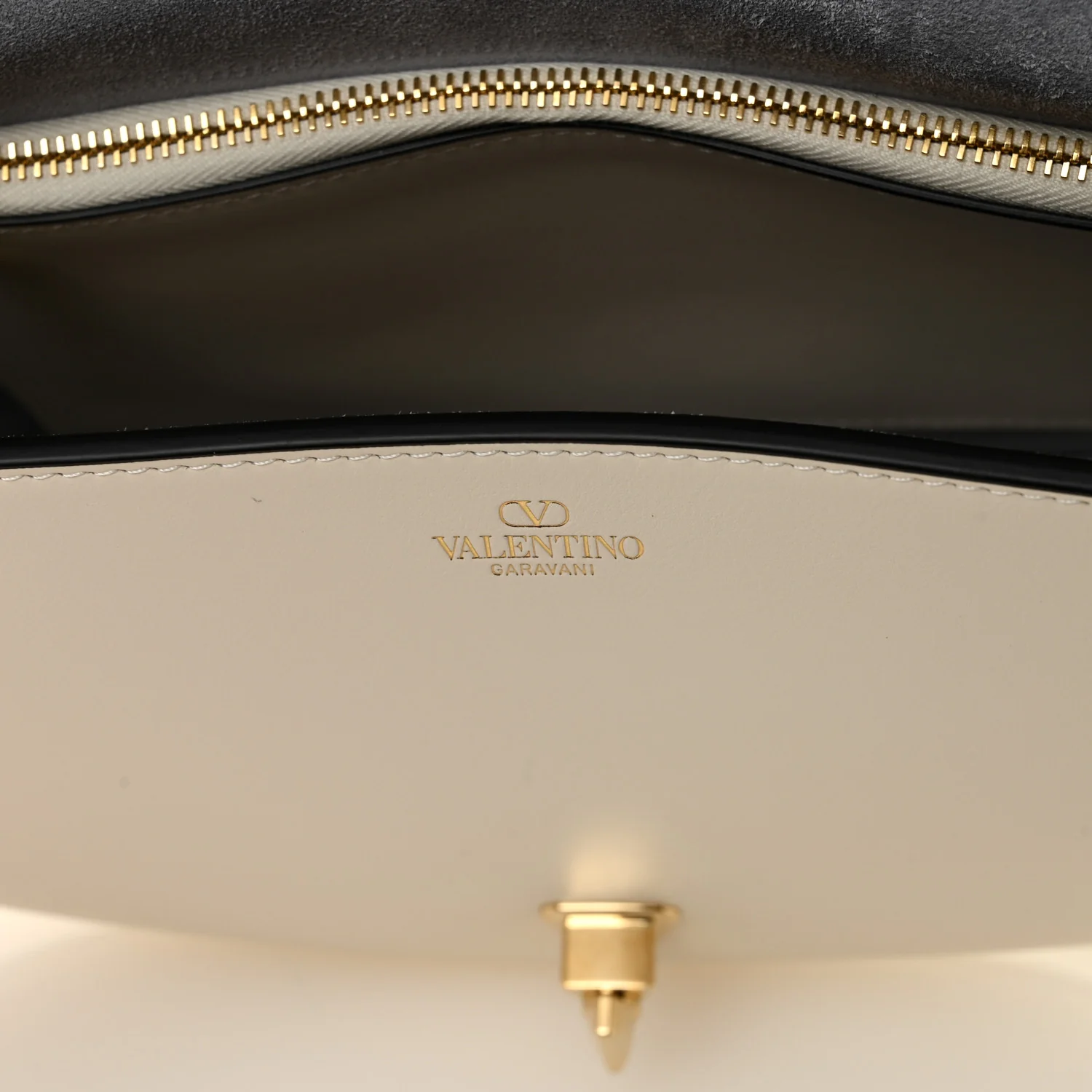 Calfskin Ohval Foldover Shoulder Bag White - Image 6