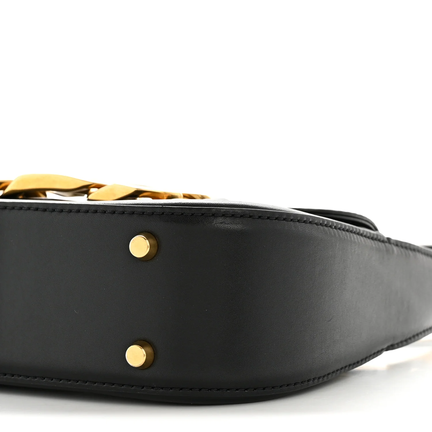 Calfskin Small Vlogo Chain Shoulder Bag Black - Image 9
