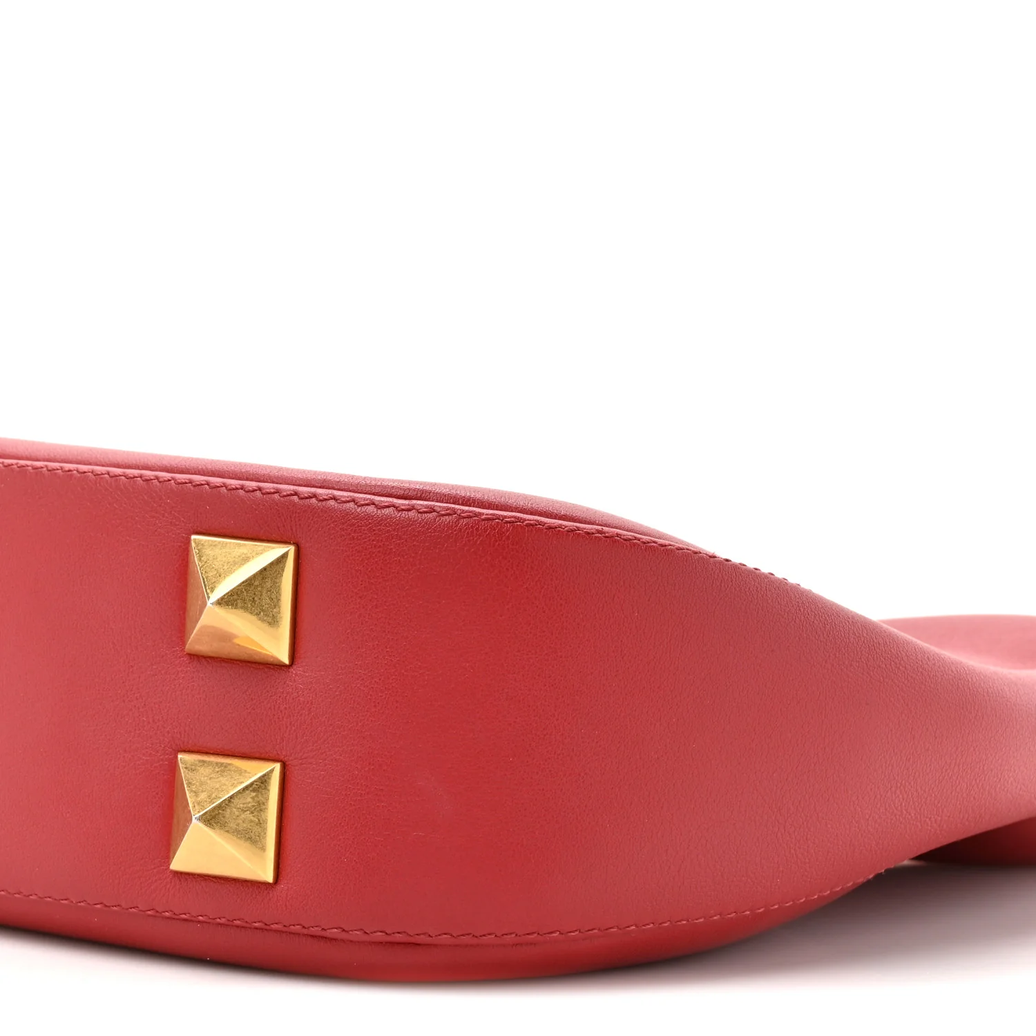 Calfskin Stud Sign Zip Hobo Rosso Valentino - Image 8
