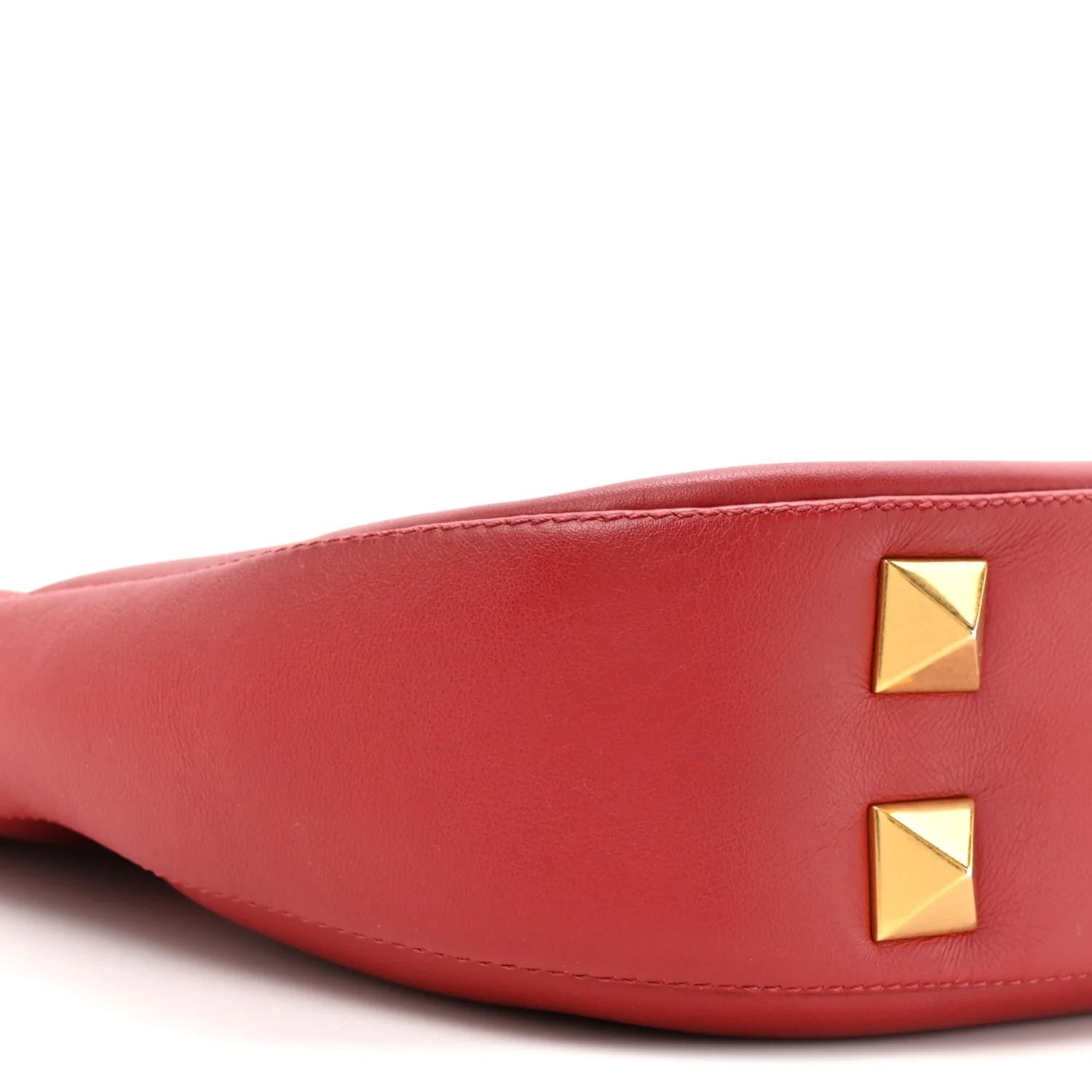 Calfskin Stud Sign Zip Hobo Rosso Valentino - Image 9