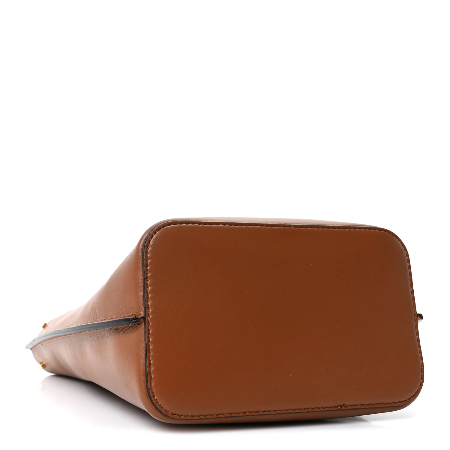 Calfskin Vlogo Bucket Bag Brown - Image 4