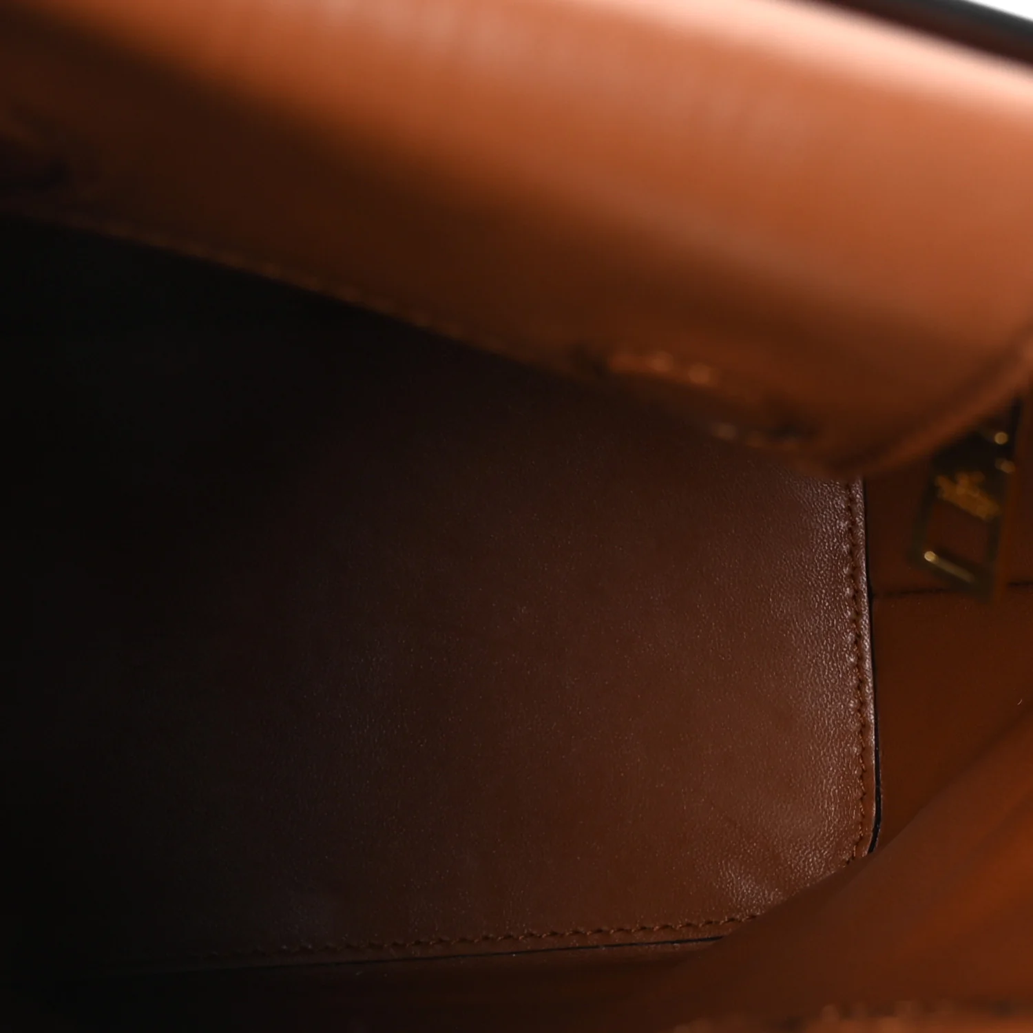 Calfskin Vlogo Bucket Bag Brown - Image 5