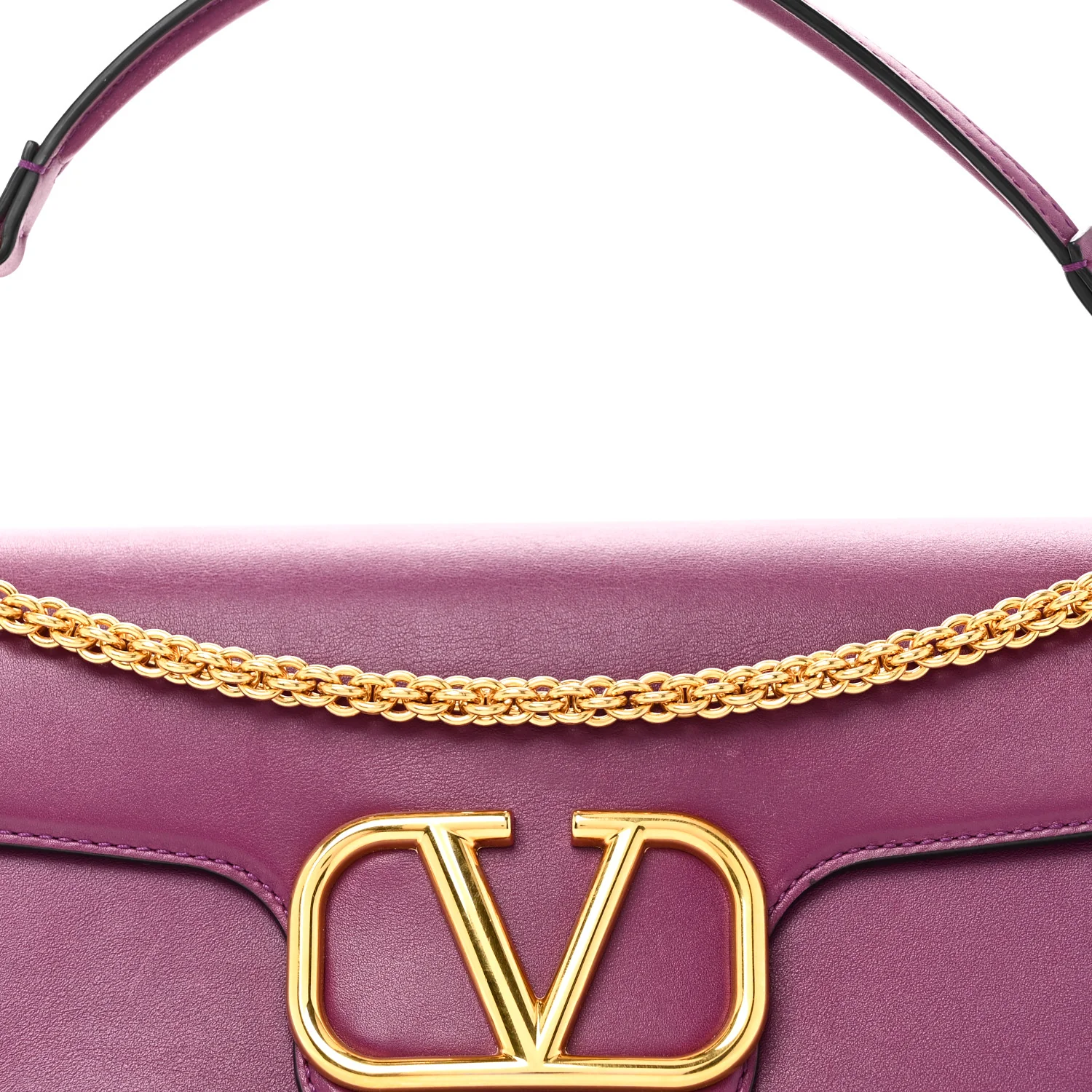 Calfskin Vlogo Loco Shoulder Bag Prune - Image 7