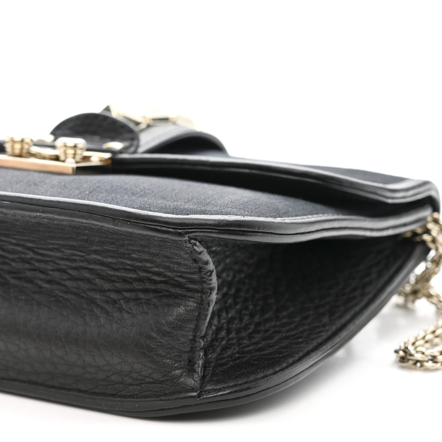 Denim Small Glam Lock Rockstud Flap Deep Denim - Image 10