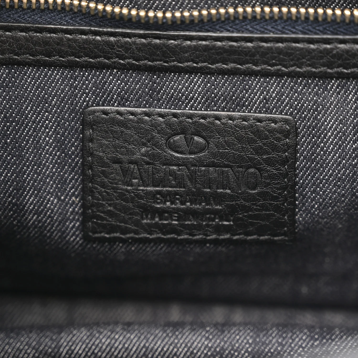 Denim Small Glam Lock Rockstud Flap Deep Denim - Image 6