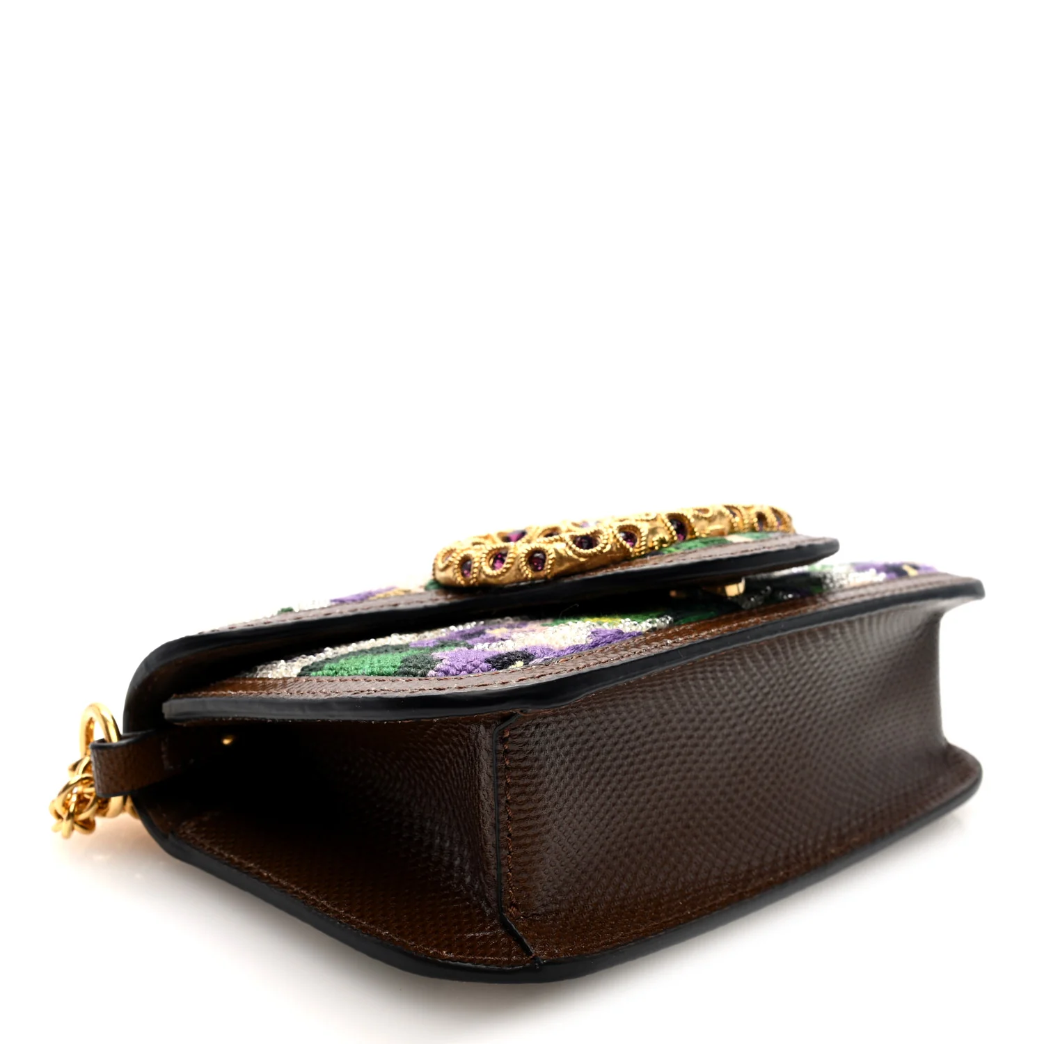 Fabric Crystal Embroidered Vlogo Small Loco Shoulder Bag Multicolor - Image 4
