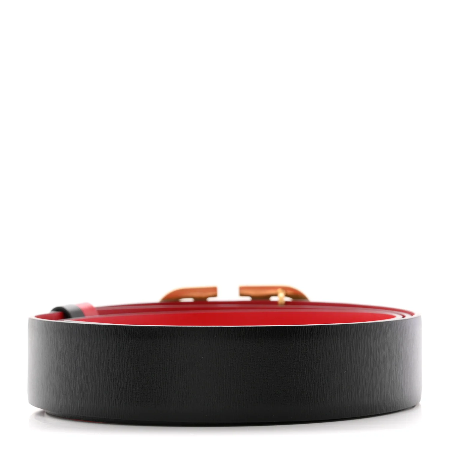 Glossy Calfskin VLogo Reversible 30mm Belt 95 38 Black Rouge Pur - Image 3