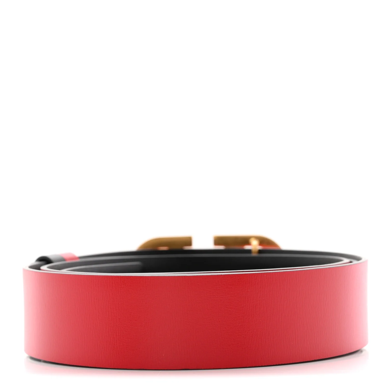Glossy Calfskin VLogo Reversible 30mm Belt 95 38 Black Rouge Pur - Image 4