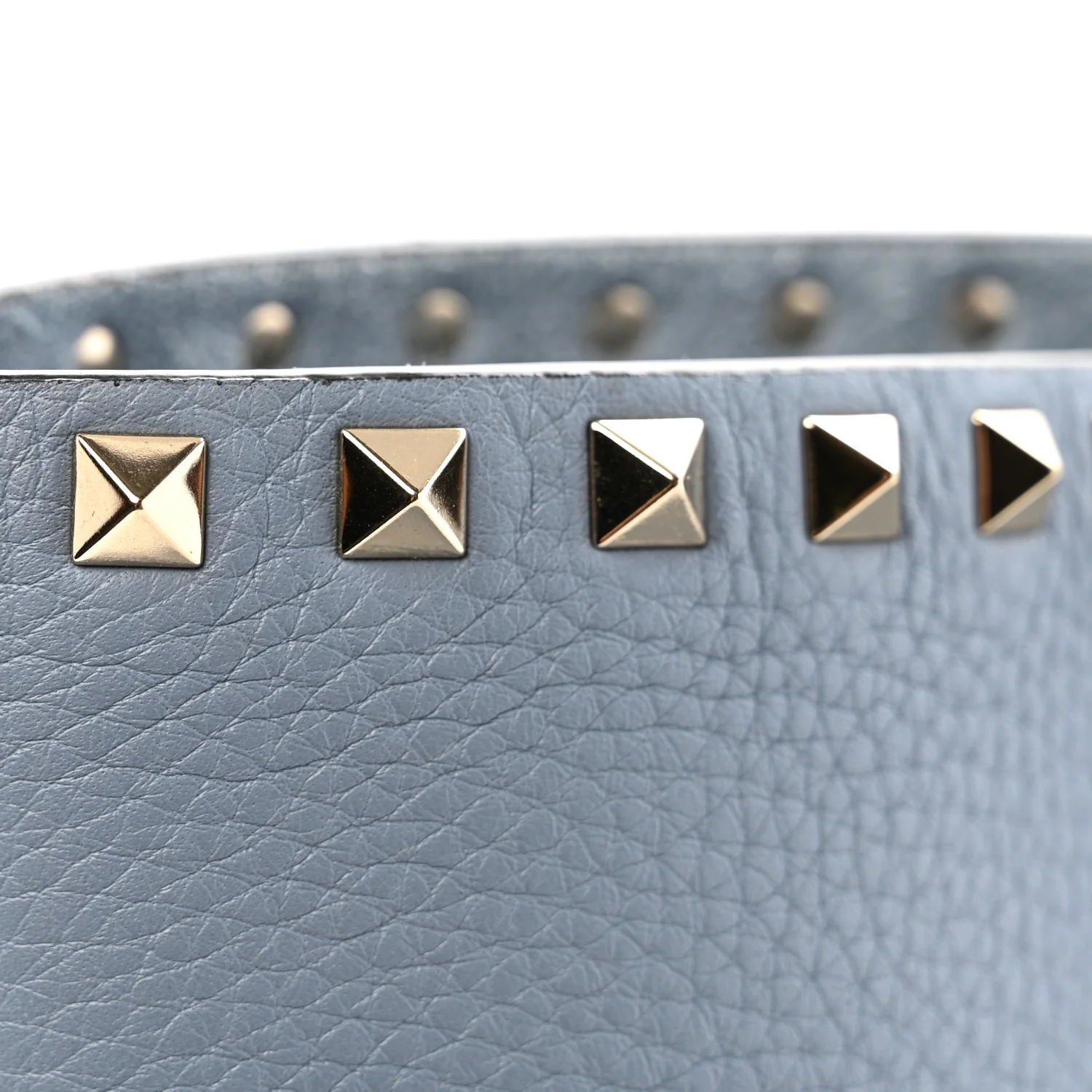 Grained Calfskin Rockstud Shoulder Tote Niagara - Image 11