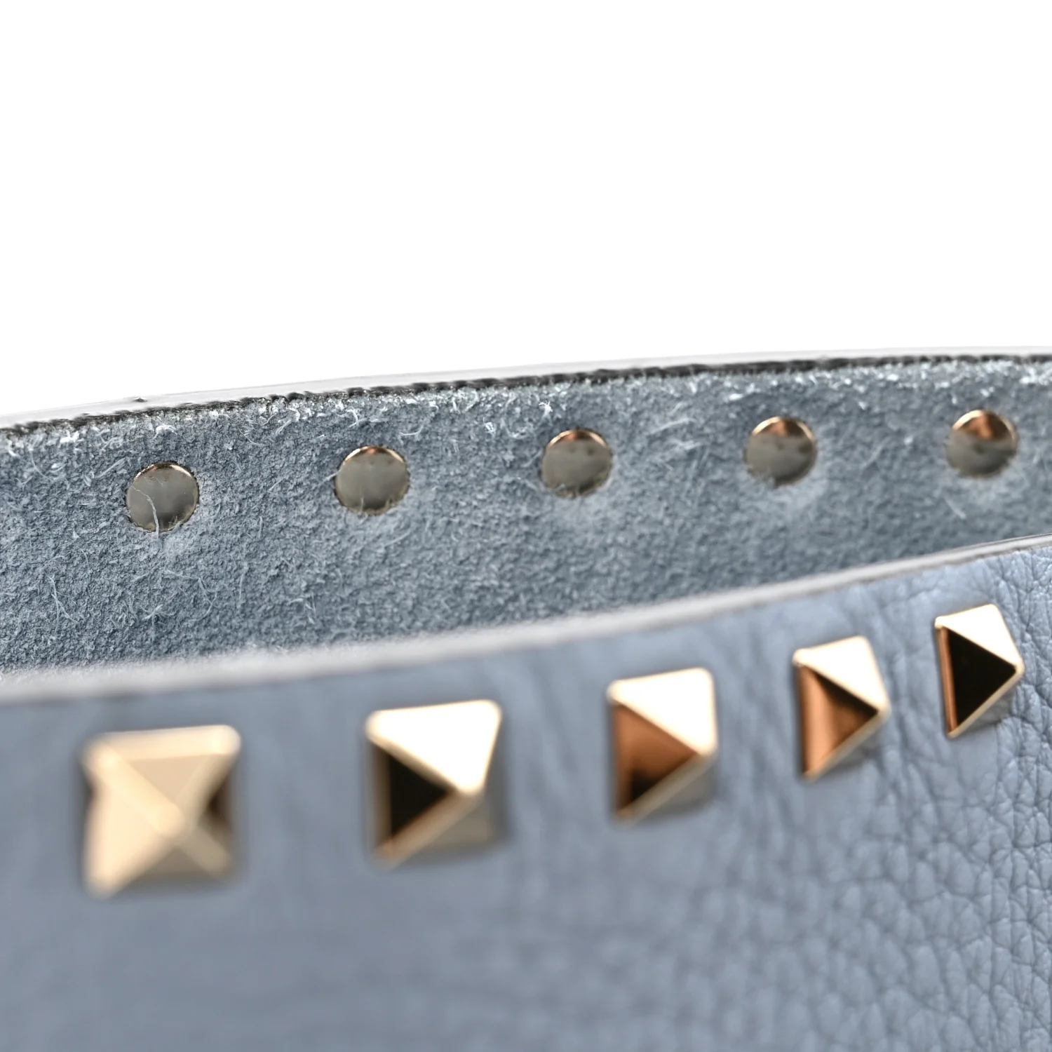Grained Calfskin Rockstud Shoulder Tote Niagara - Image 12