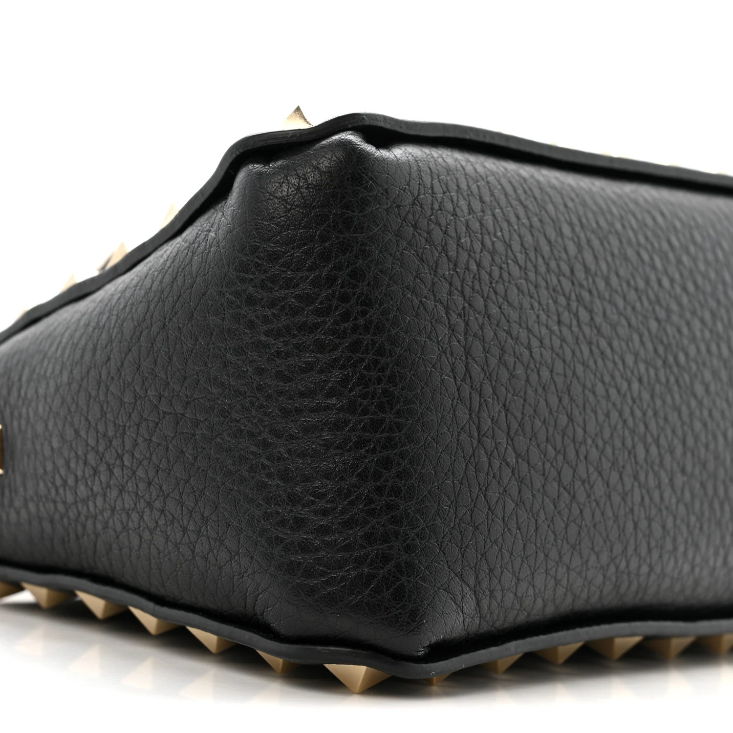 Grained Calfskin Small Rockstud All Over Crossbody Bag Black - Image 8