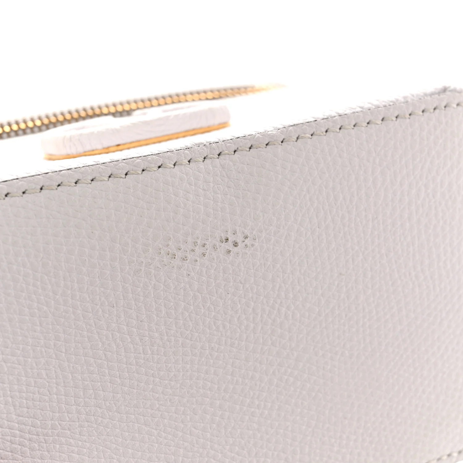 Grained Calfskin VSling Vanity Case White - Image 11