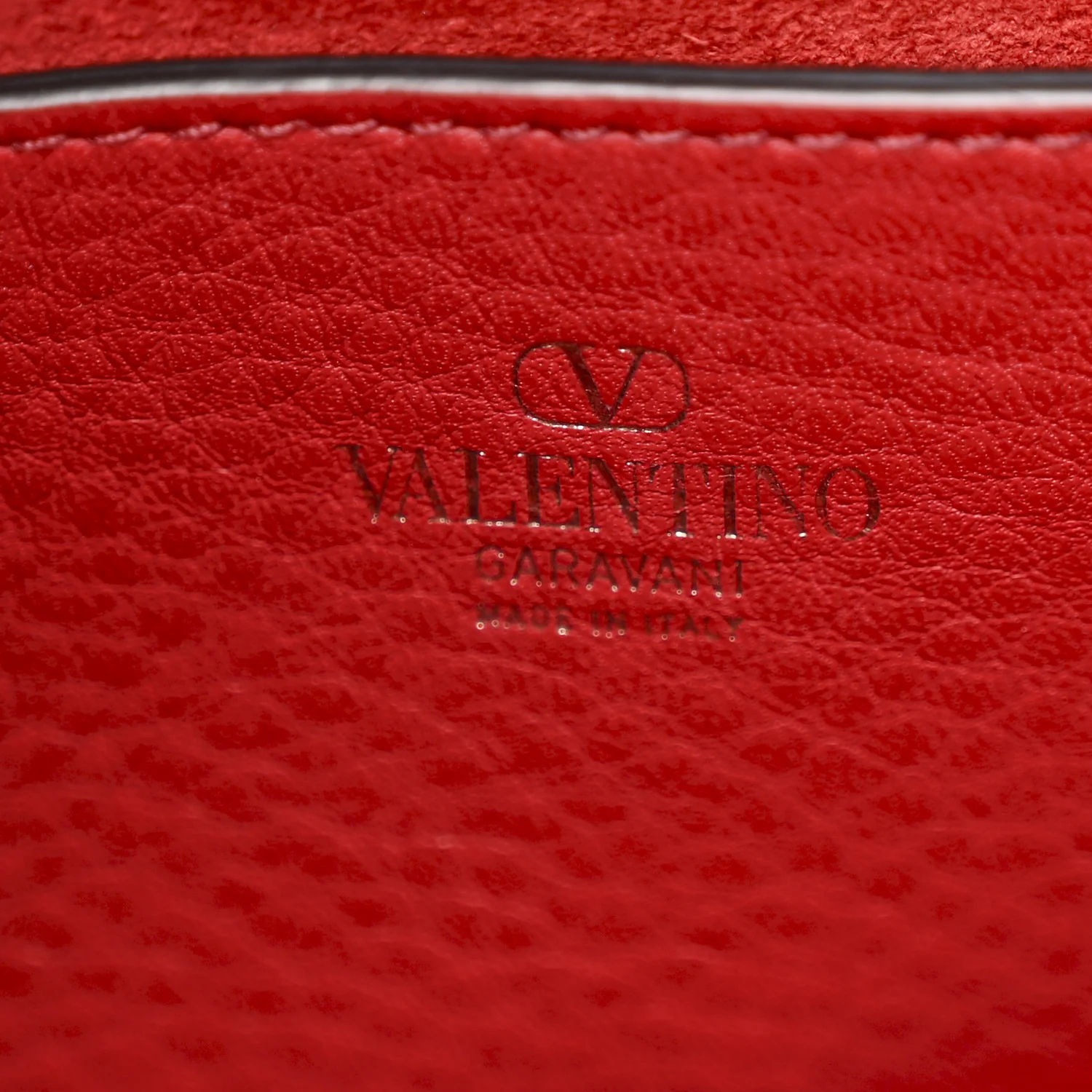 Grainy Calfskin Small Rockstud Double Top Handle Bag Rosso Valentino - Image 6
