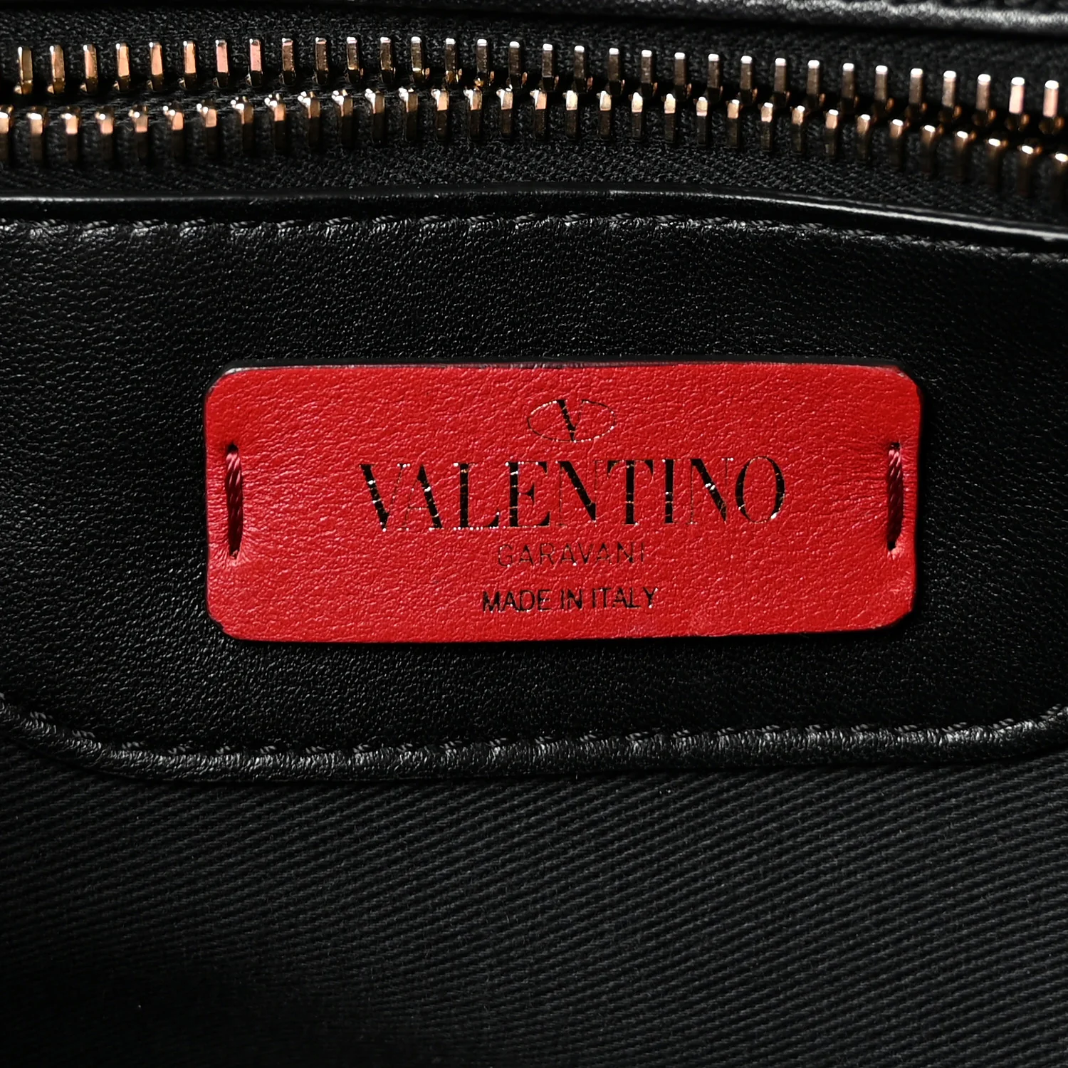 Lambskin VLTN Print Candystud Top Handle Bag Black - Image 6