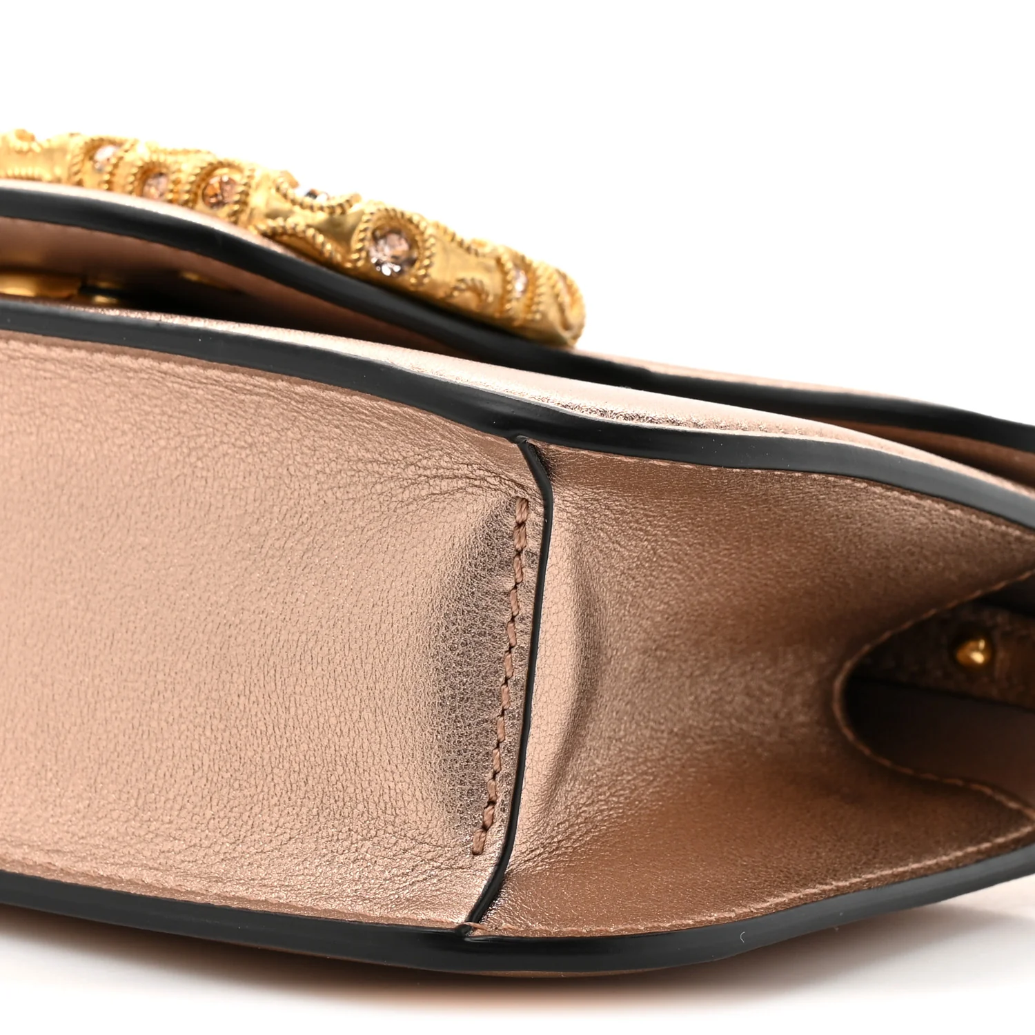 Laminated Calfskin Jewels Vlogo Small Loco Shoulder Bag Rose Cannelle - Image 8