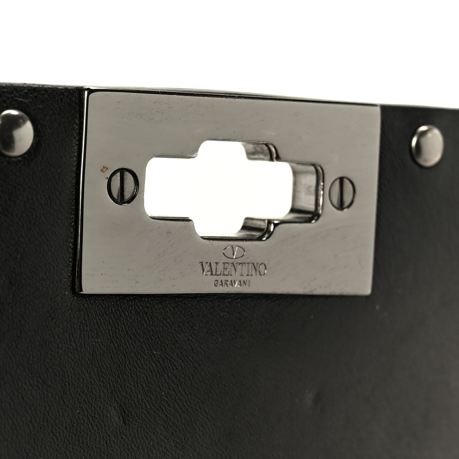 Metallic Patent Medium Rockstud Spike Shoulder Bag Rutenio - Image 7