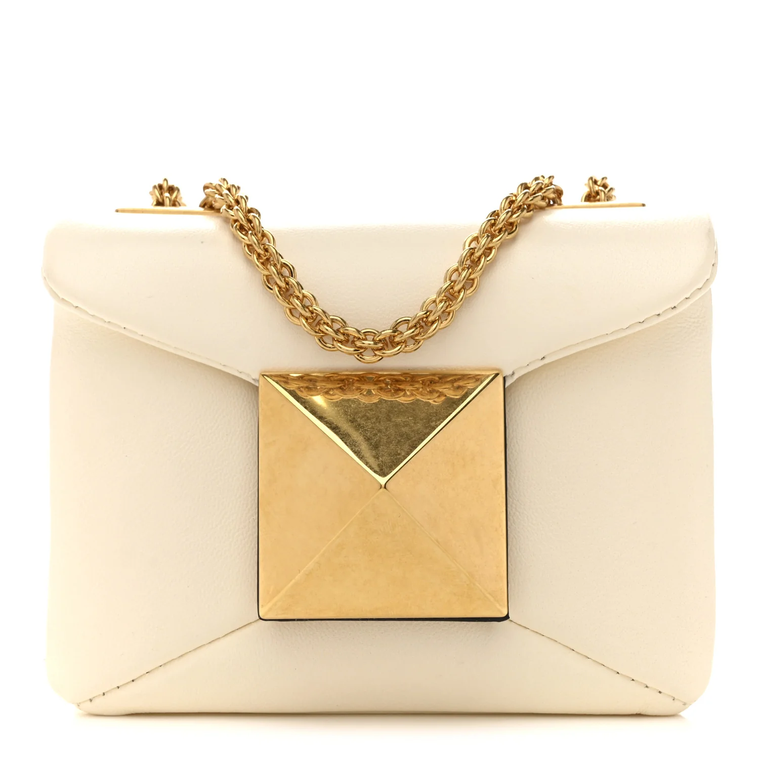 Nappa Micro One Stud Chain Bag Ivory