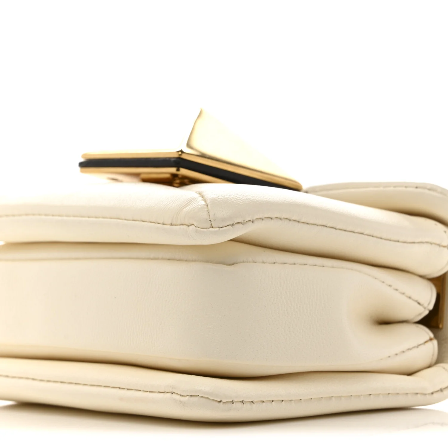 Nappa Micro One Stud Chain Bag Ivory - Image 10