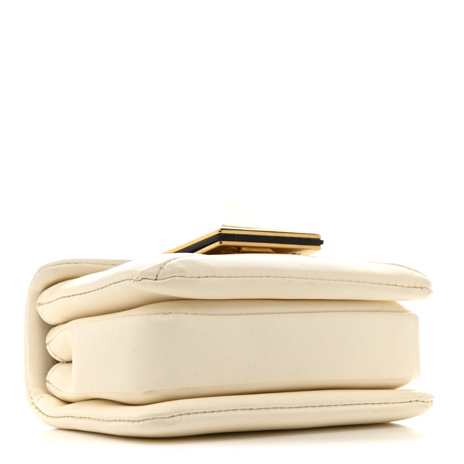 Nappa Micro One Stud Chain Bag Ivory - Image 4